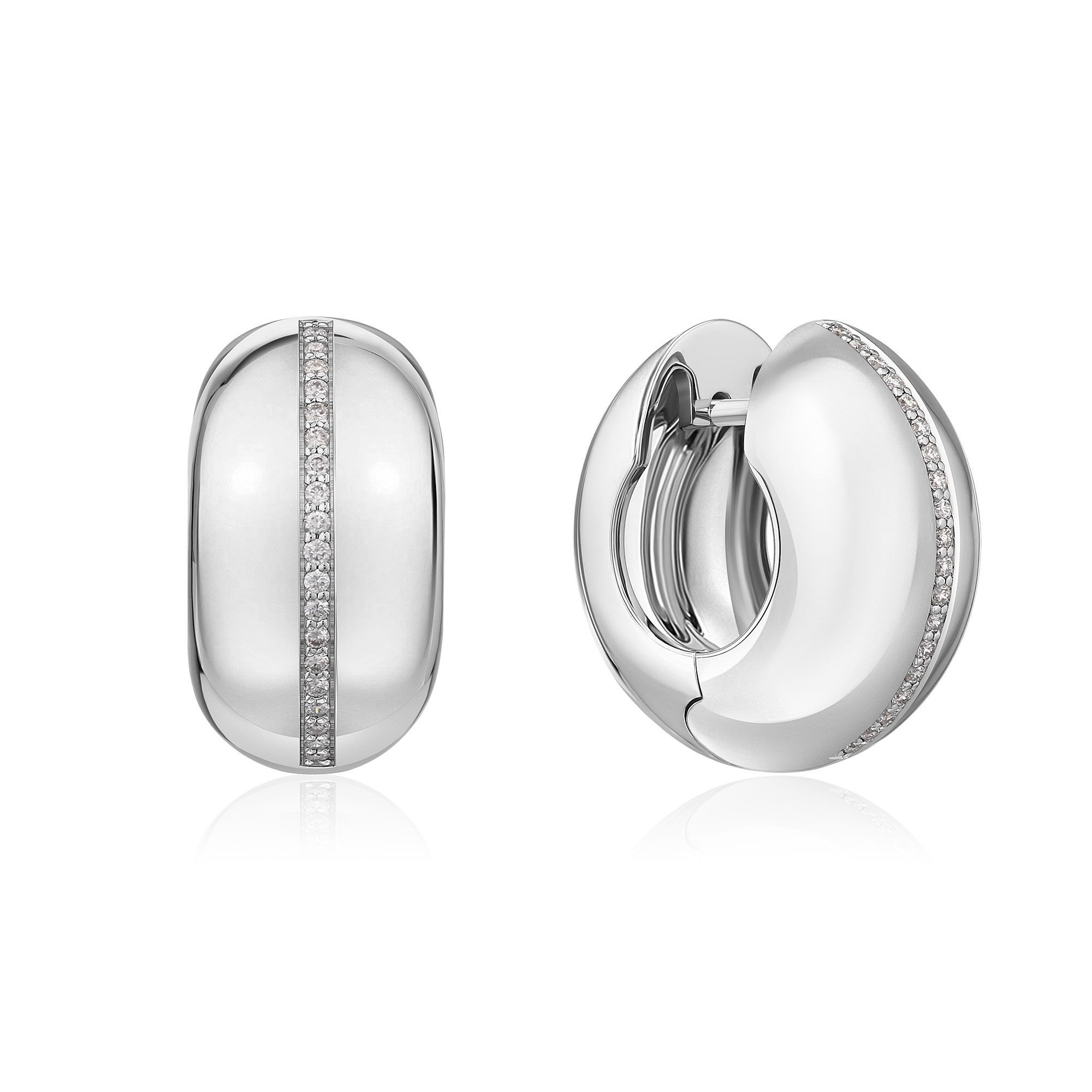 Серьги из белого золота с бриллиантами