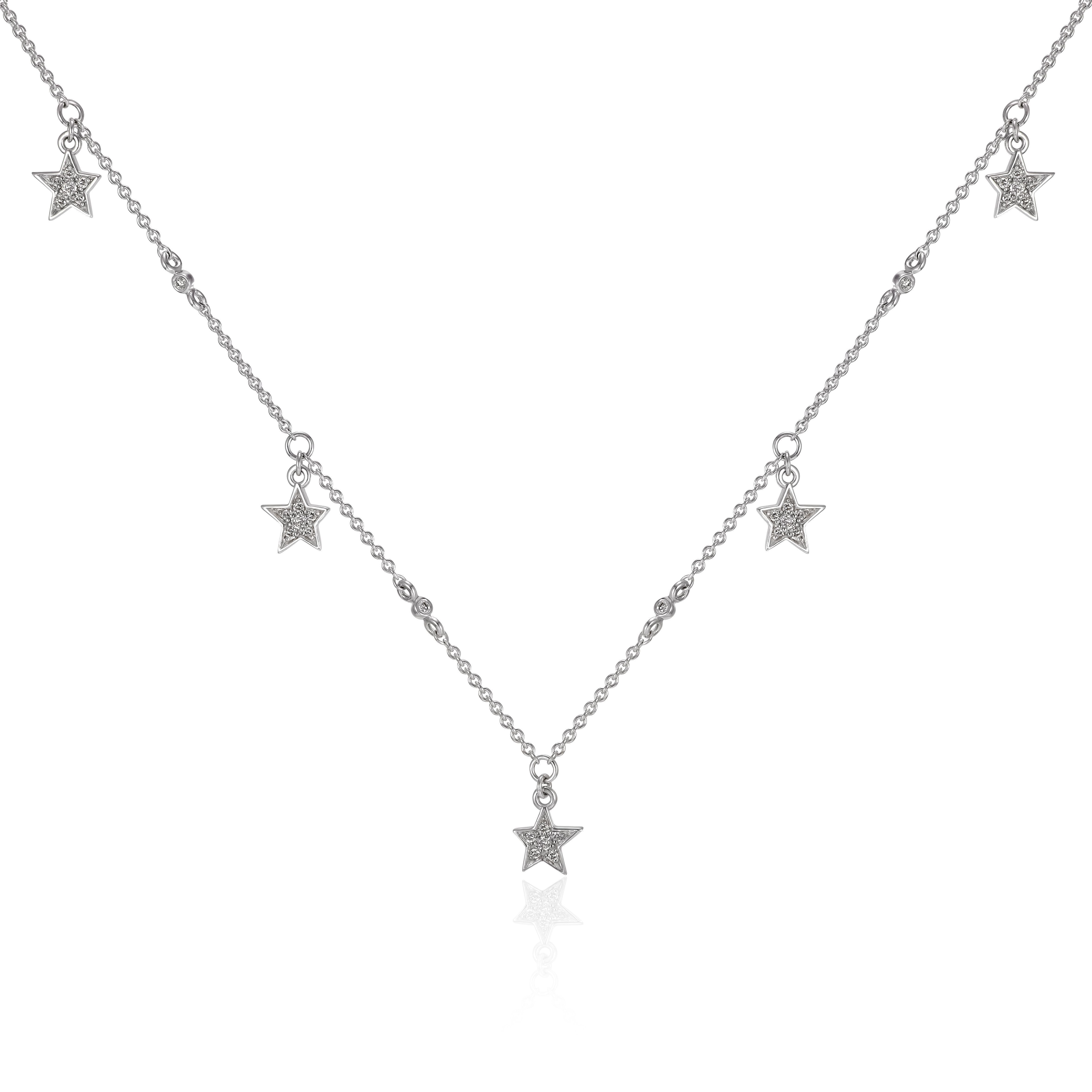 Колье из белого золота с бриллиантами