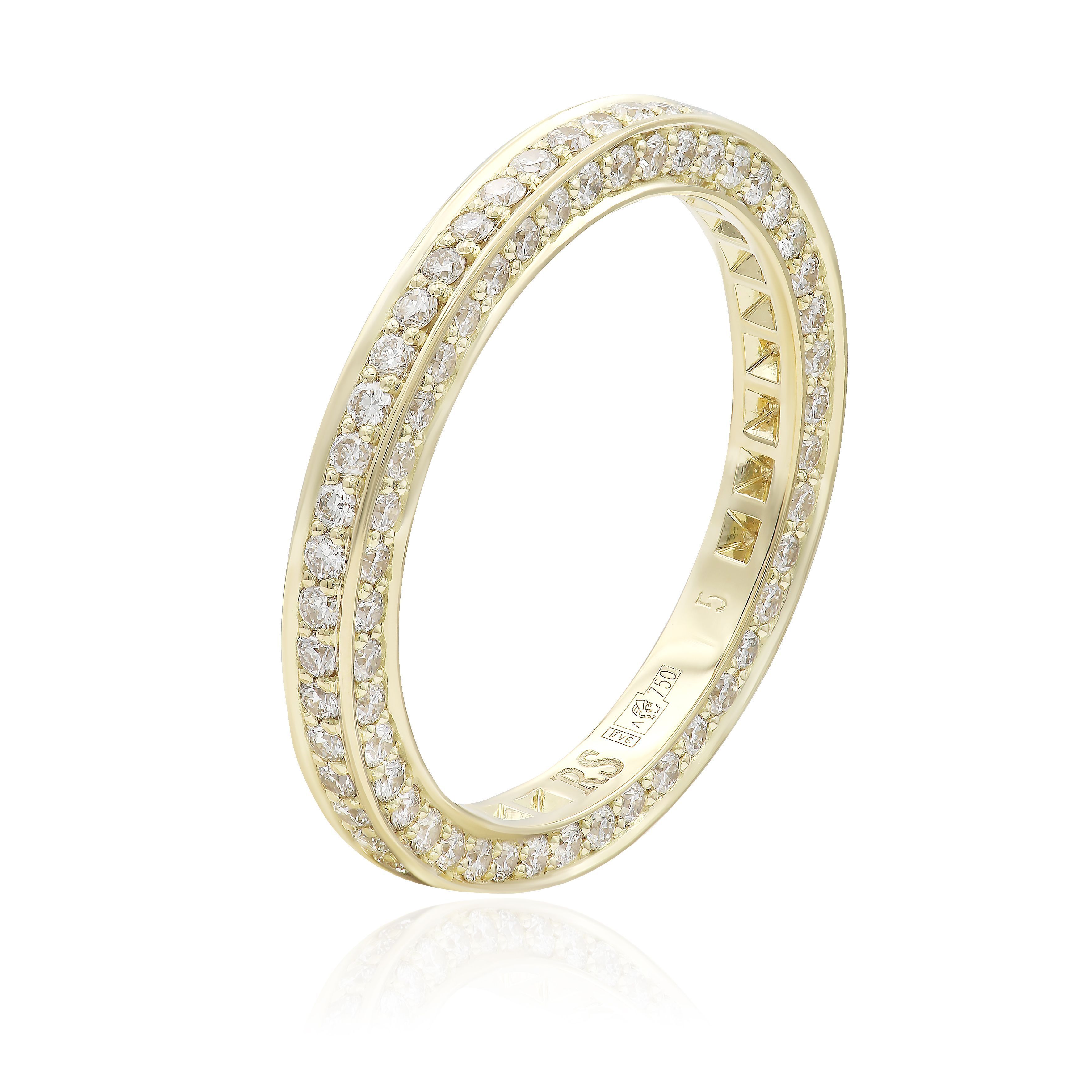 Кольцо из желтого золота с бриллиантами