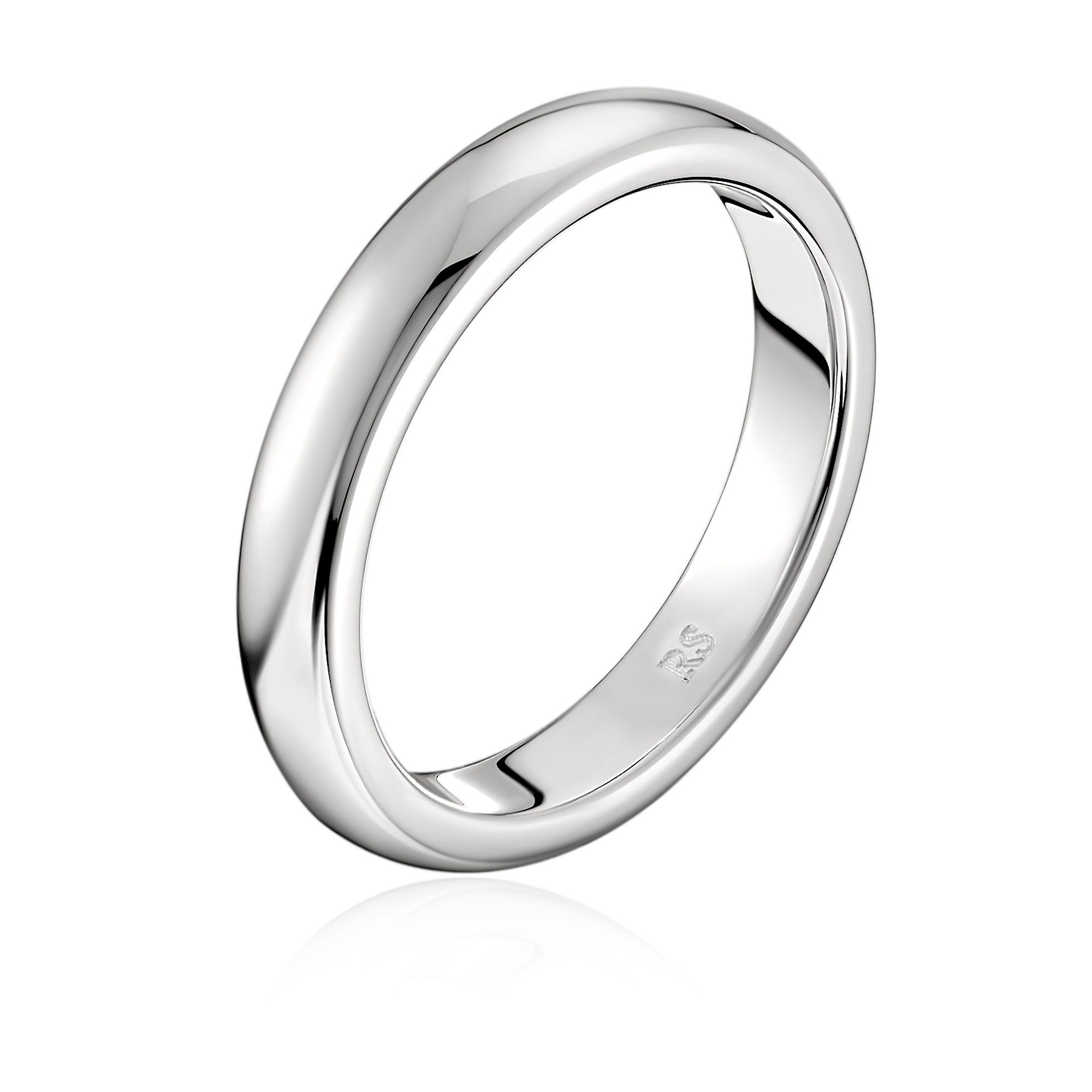 Обручальное кольцо из белого золота 