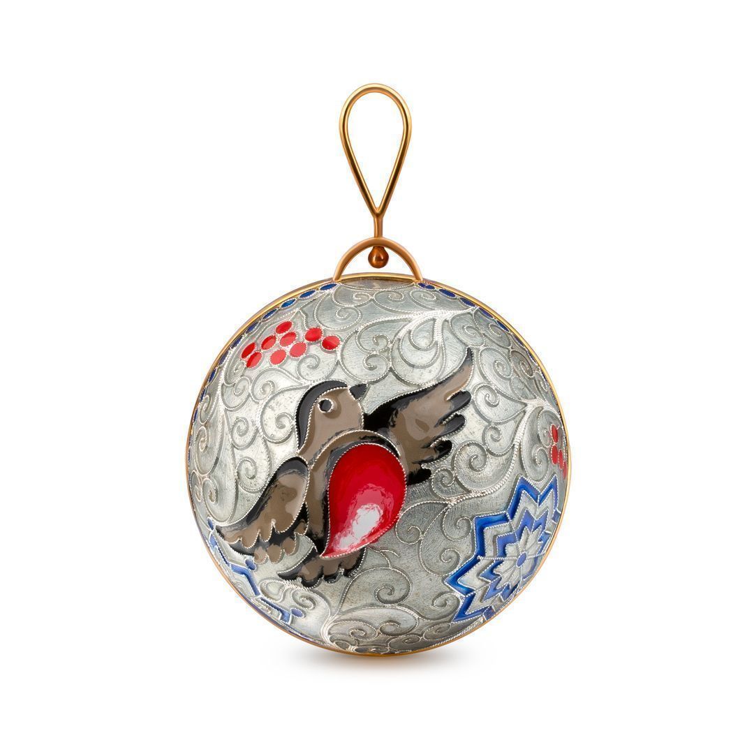 Ёлочный шар «Снегири» 