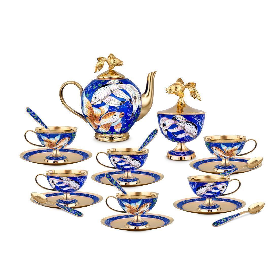 Сервиз чайный из серебра 