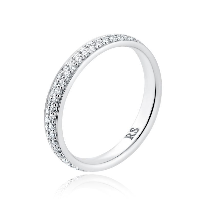 Кольцо из белого золота с бриллиантами