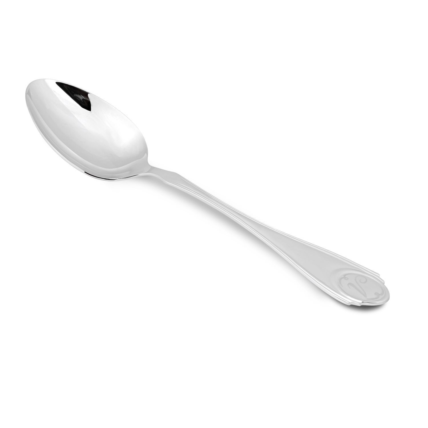 Ложка чайная с буквой «Л» из серебра 