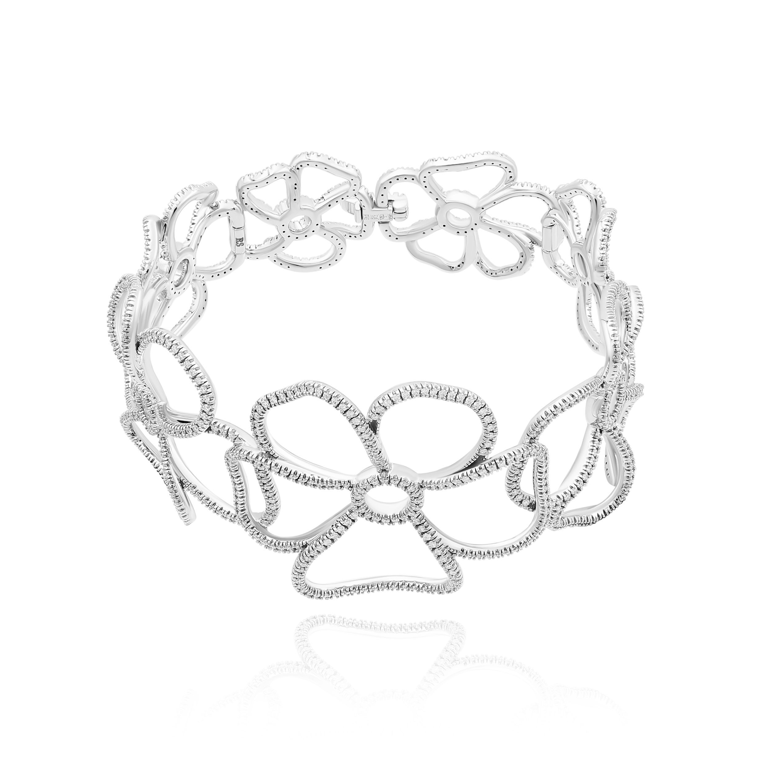 Браслет из белого золота с бриллиантами