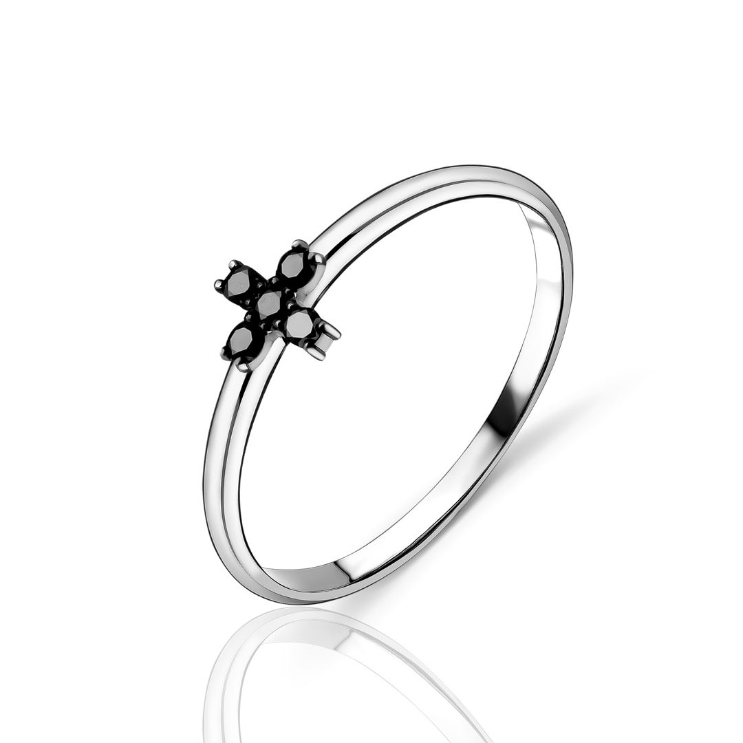 Кольцо из белого золота с бриллиантами