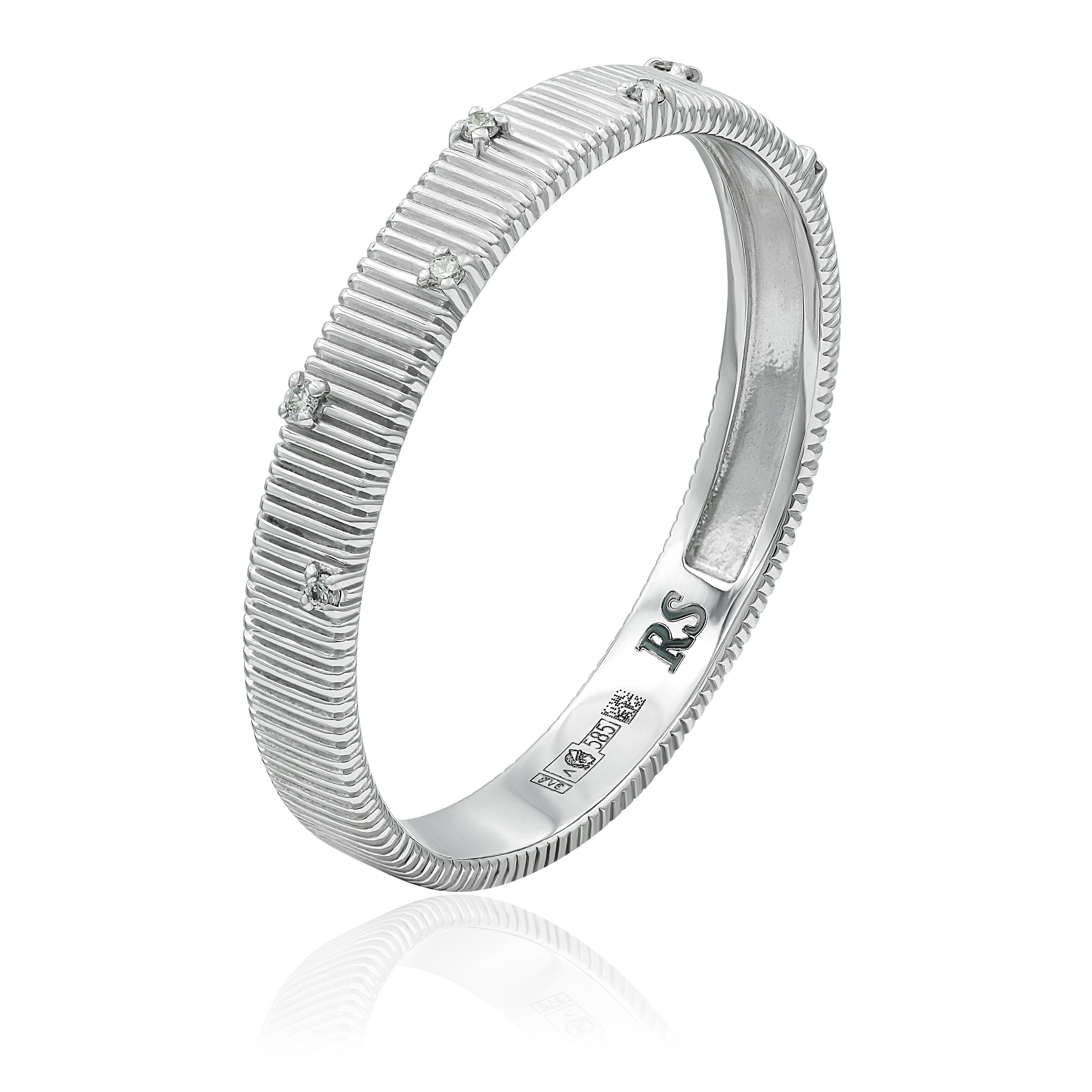 Кольцо из белого золота с бриллиантами