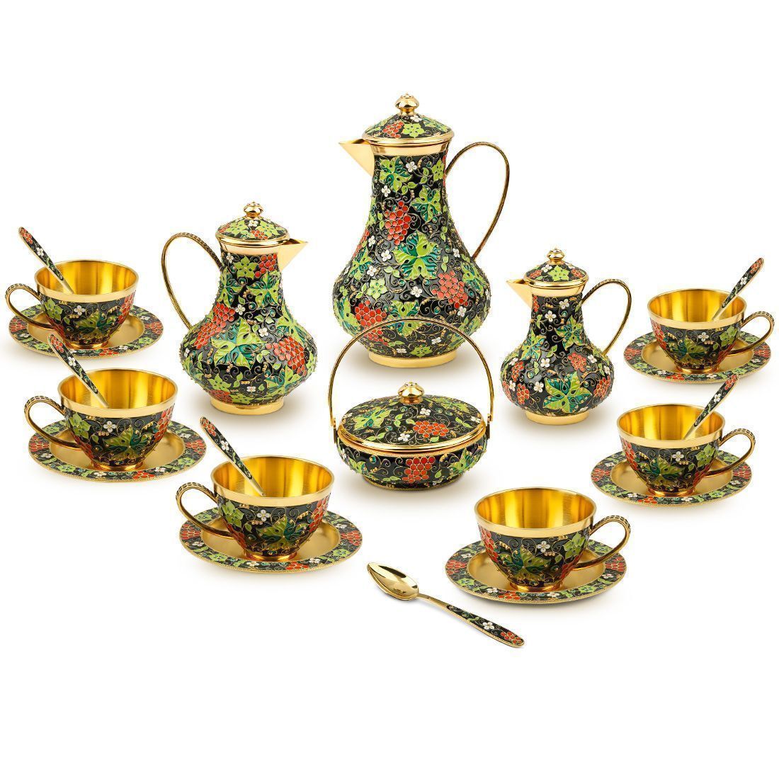 Сеpвиз кофейный из серебра