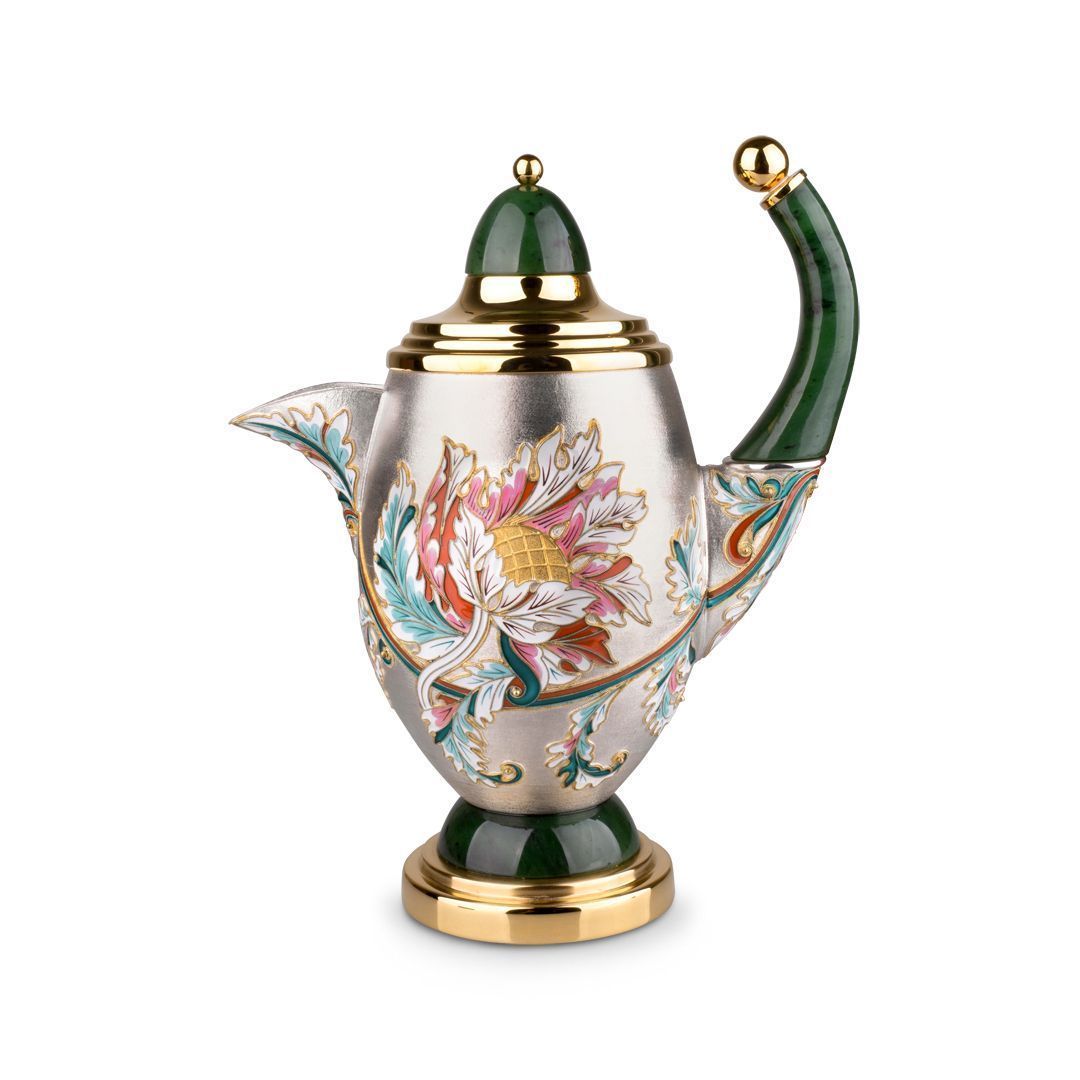 Кофейник «Аромат утра» из серебра 