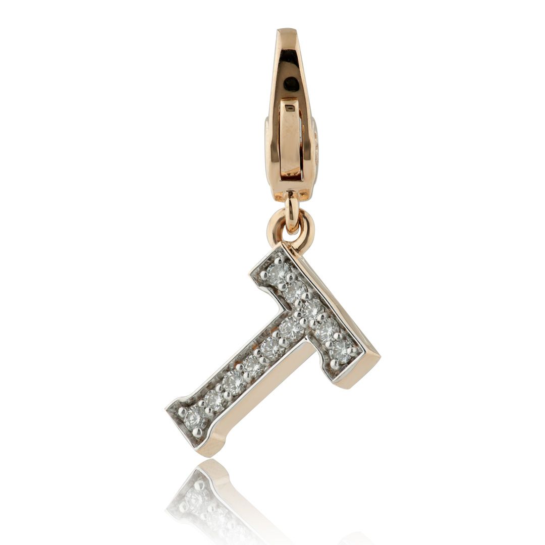 Подвеска из красного золота с бриллиантами