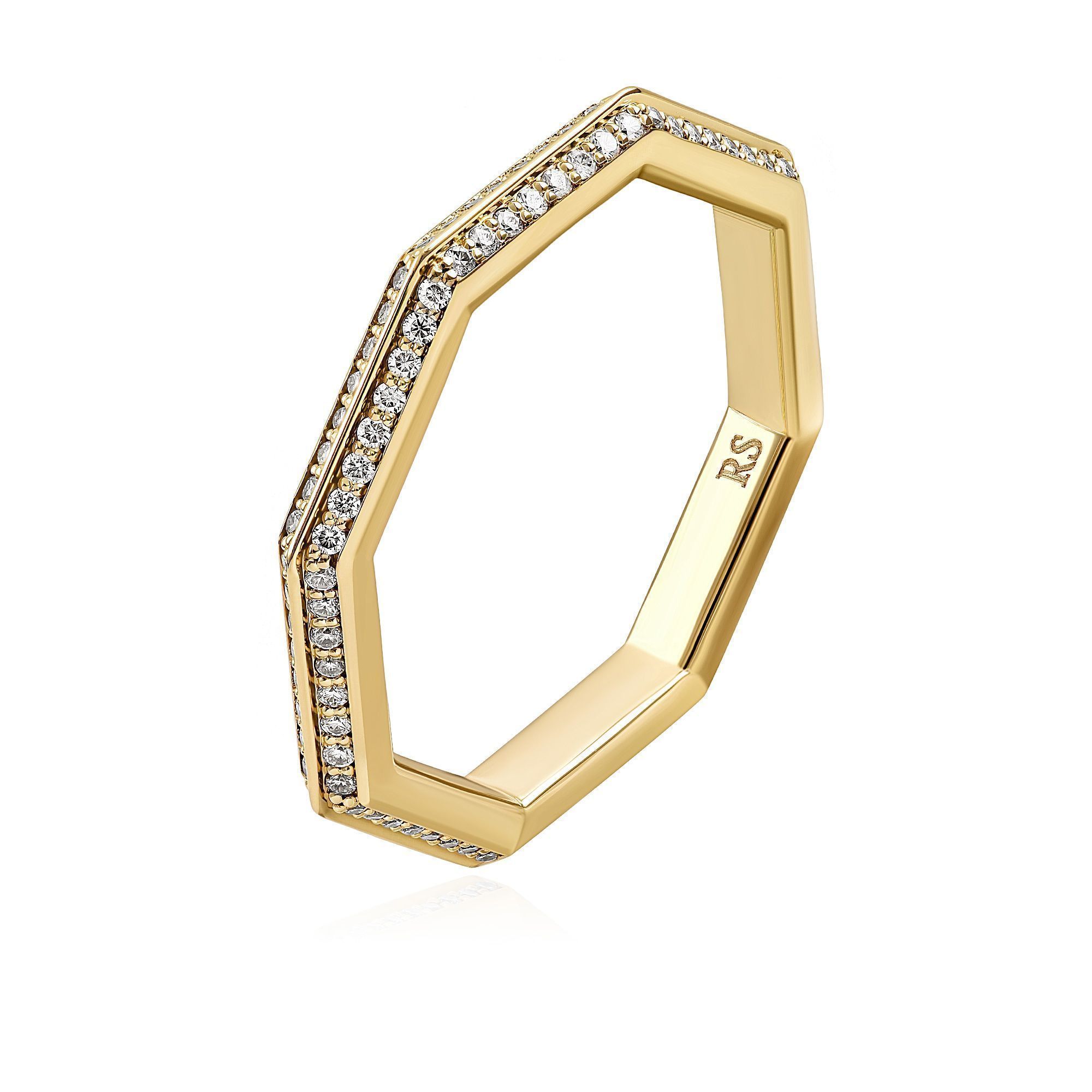 Кольцо из желтого золота с бриллиантами