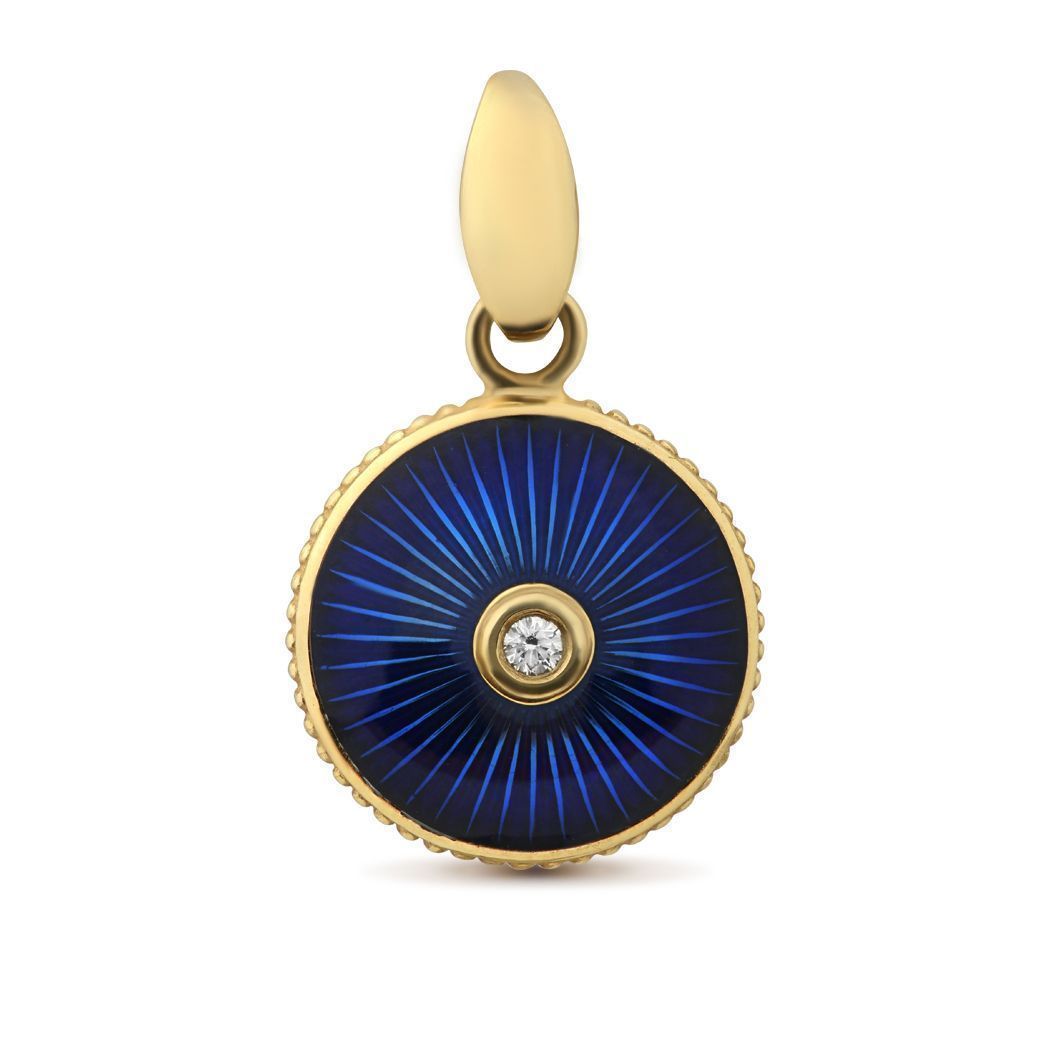 Подвеска из желтого золота с бриллиантом