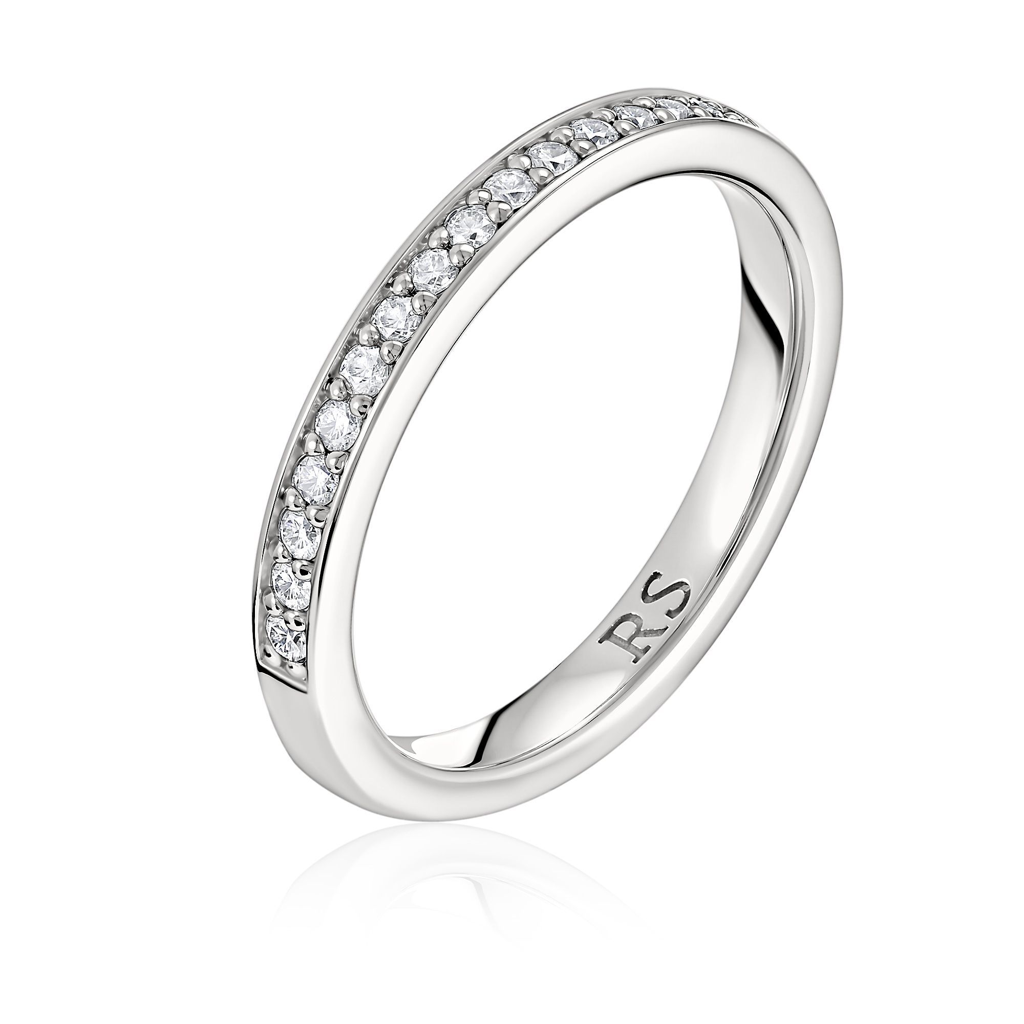 Кольцо из белого золота с бриллиантами