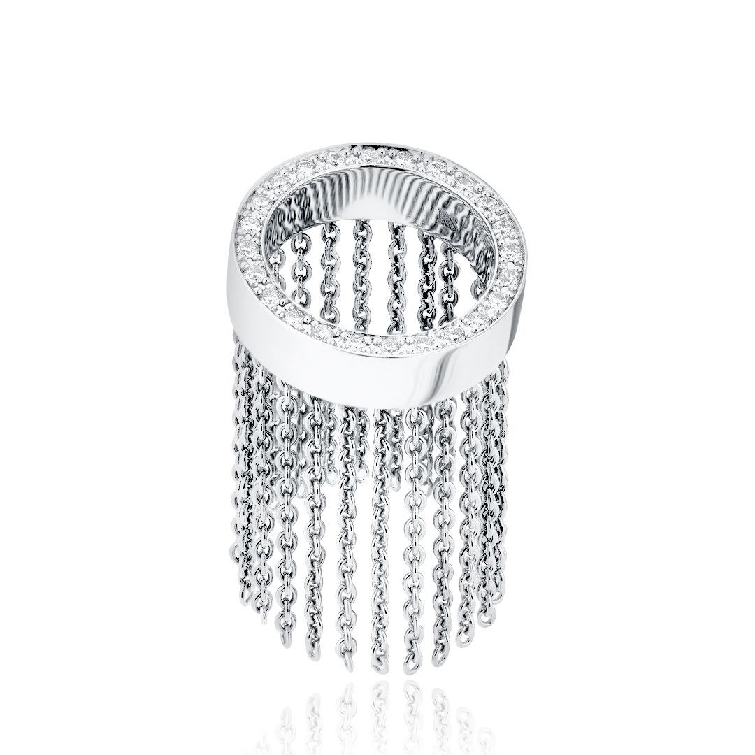 Кольцо из белого золота с бриллиантами