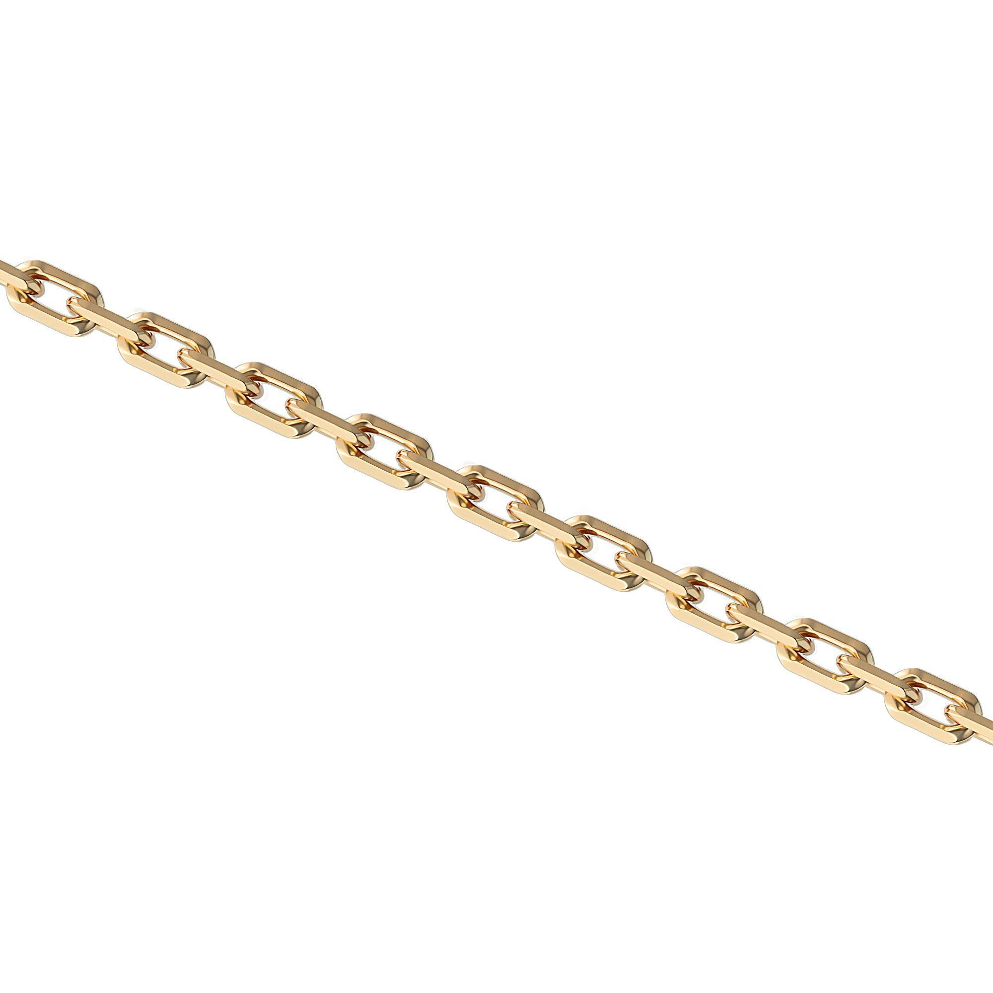 Цепь, плетение «Якорное» из красного золота