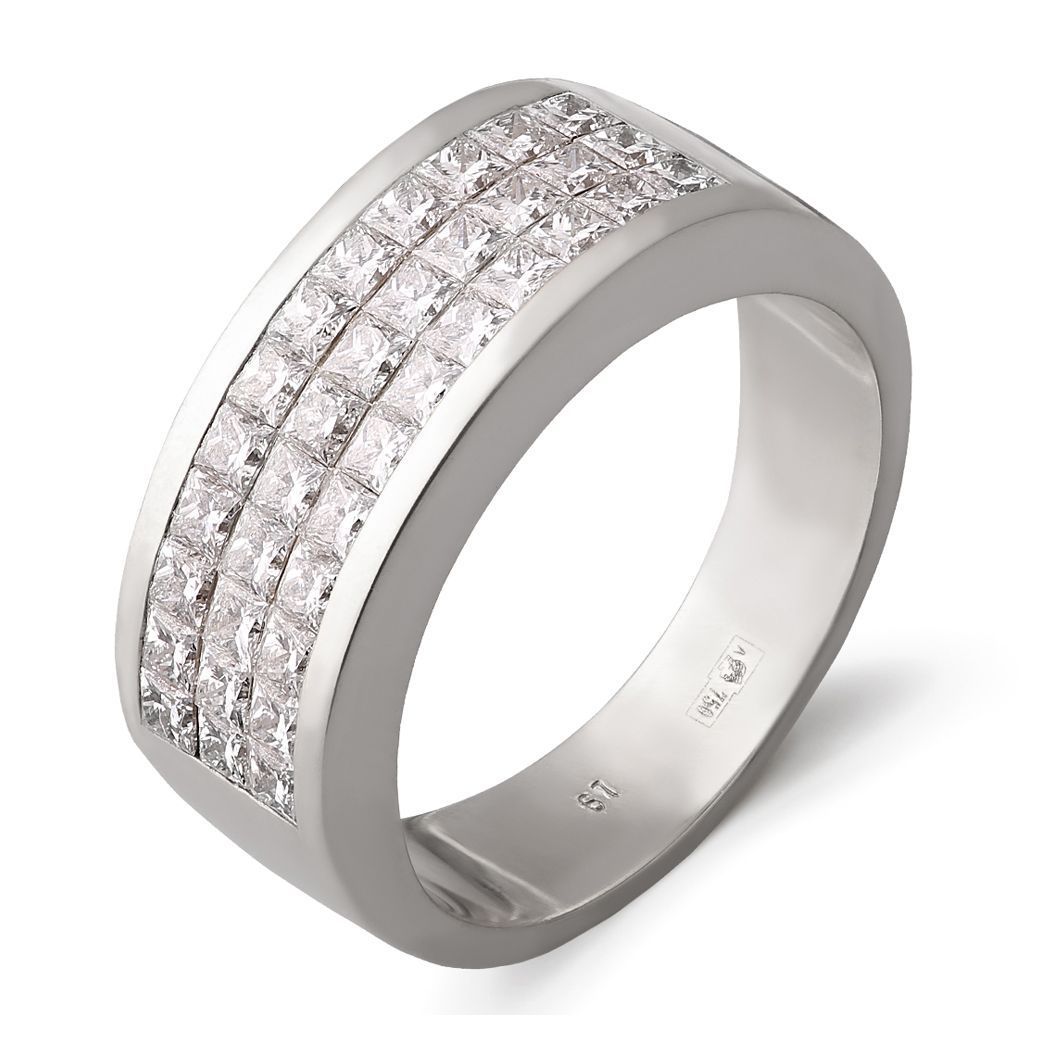 Кольцо из белого золота с бриллиантами