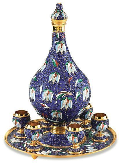 Набор для ликера из серебра