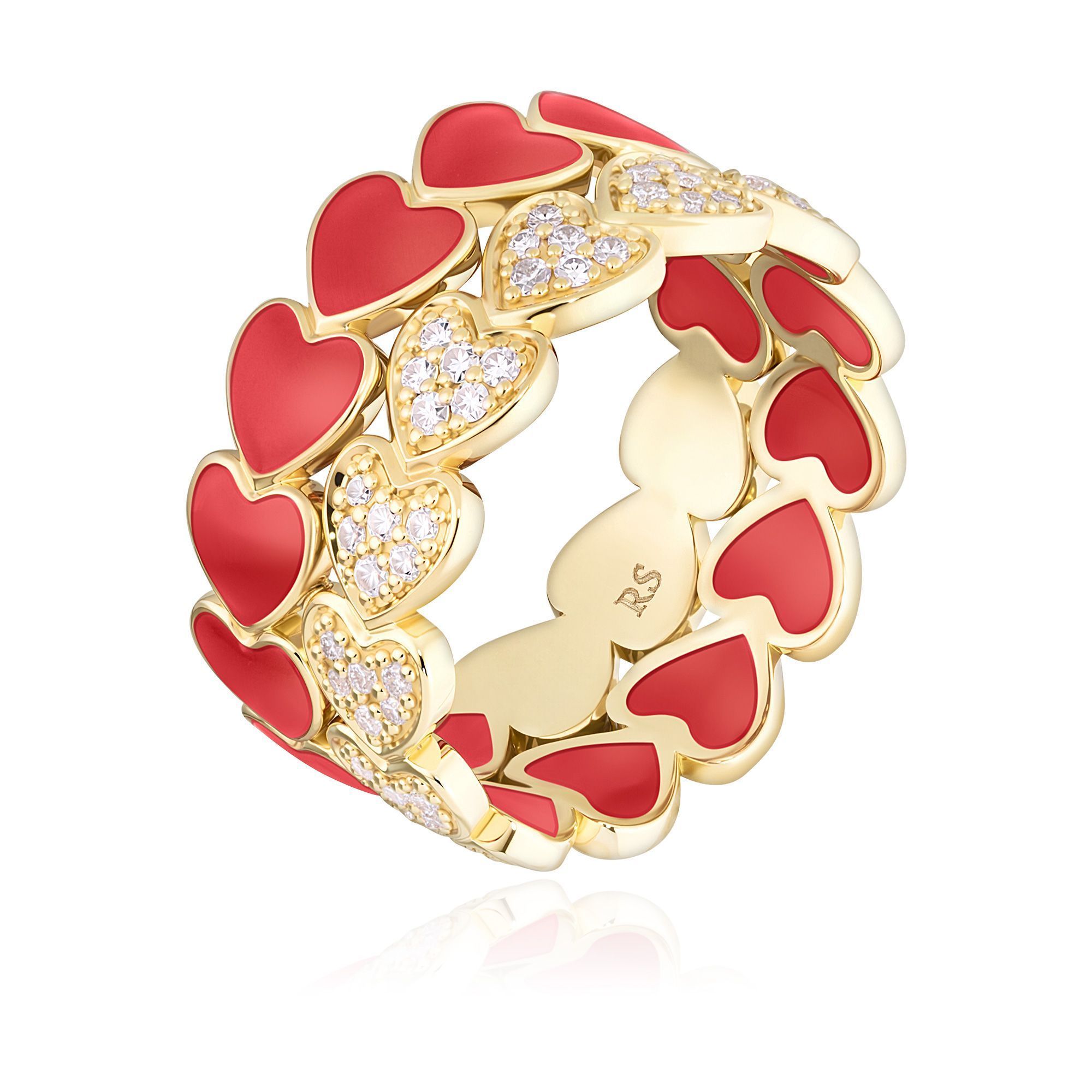 Кольцо из желтого золота с бриллиантами