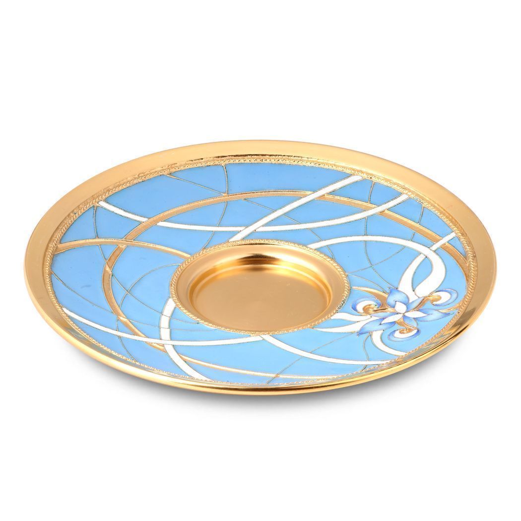 Блюдце «Нежность» из серебра 