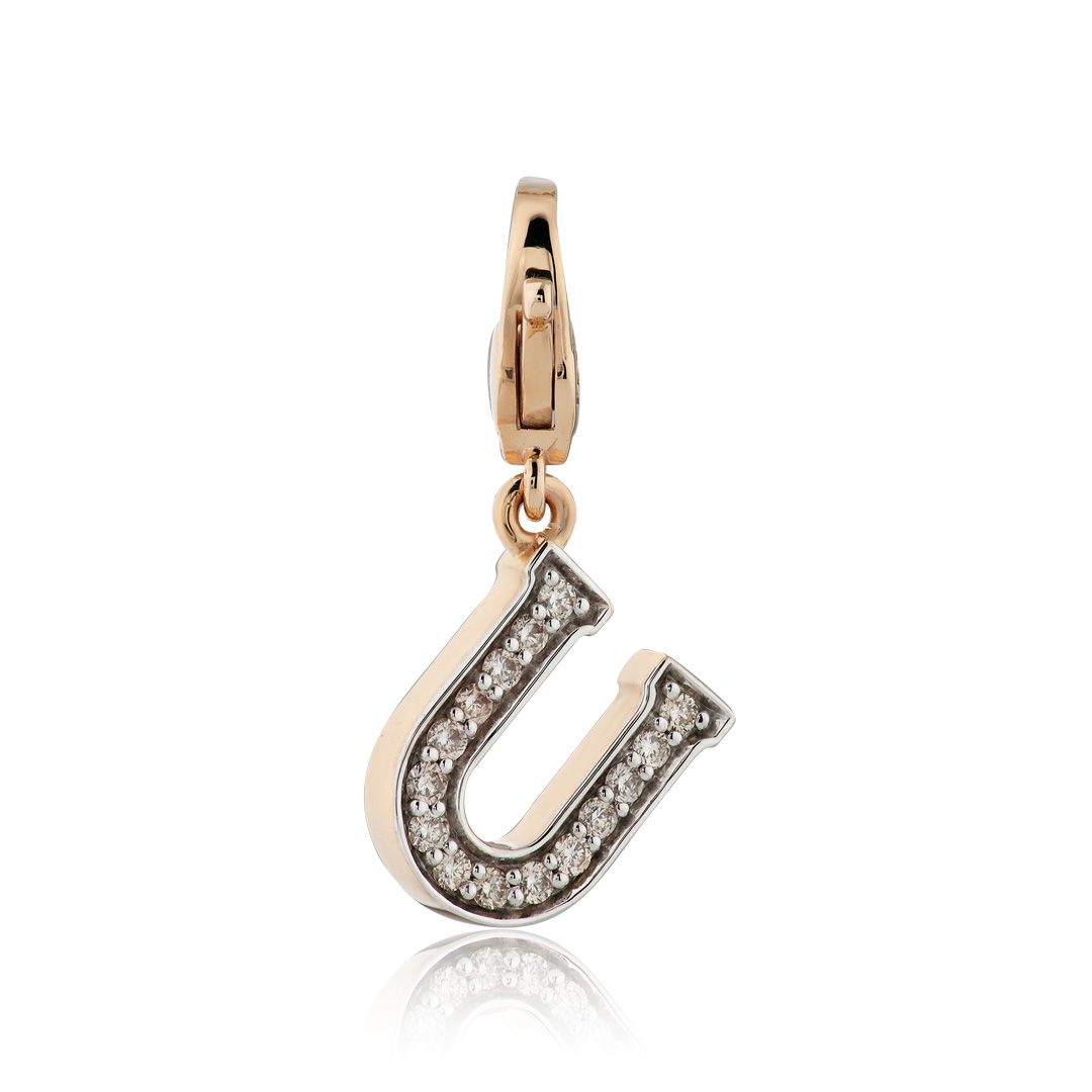 Подвеска из красного золота с бриллиантами