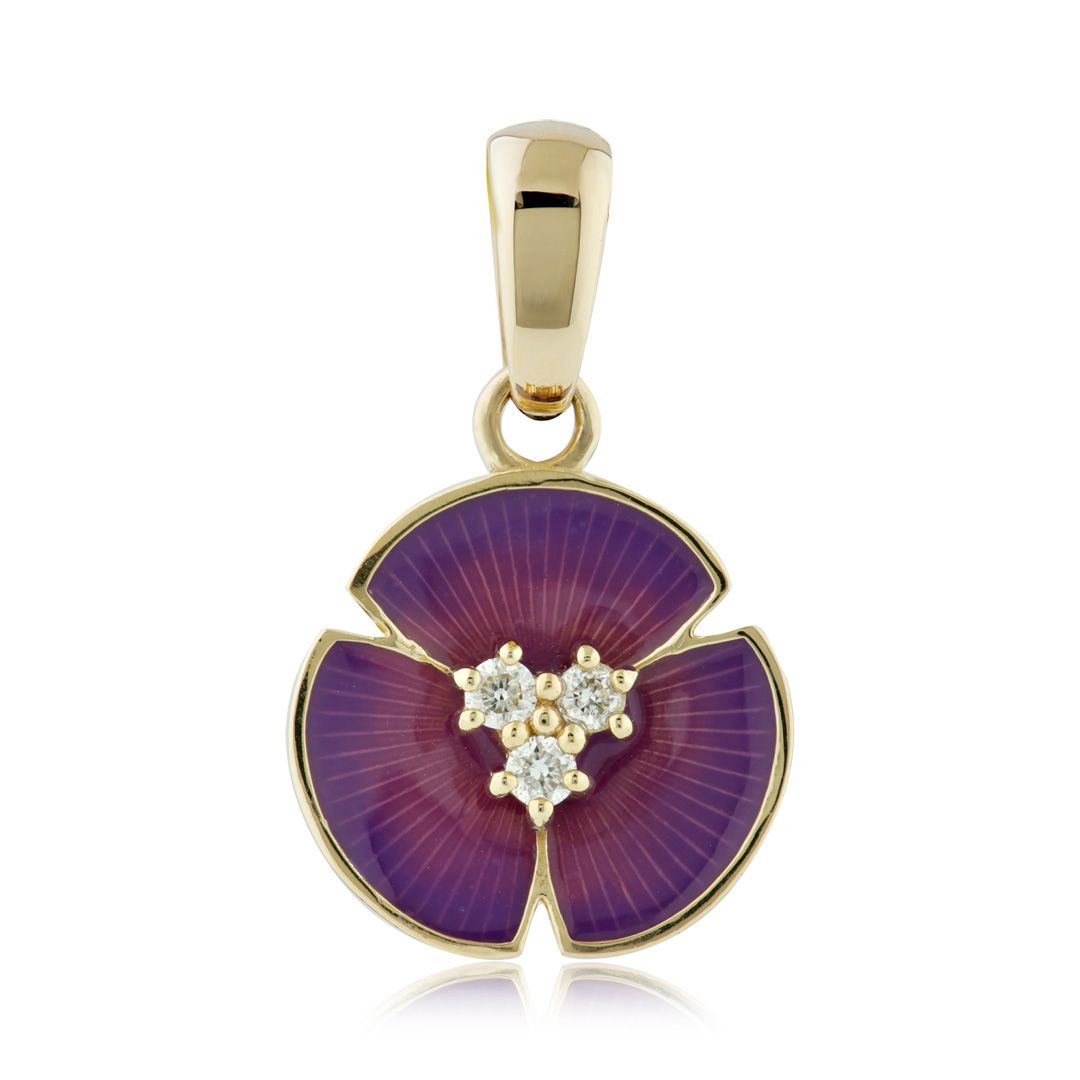 Подвеска из желтого золота с бриллиантами