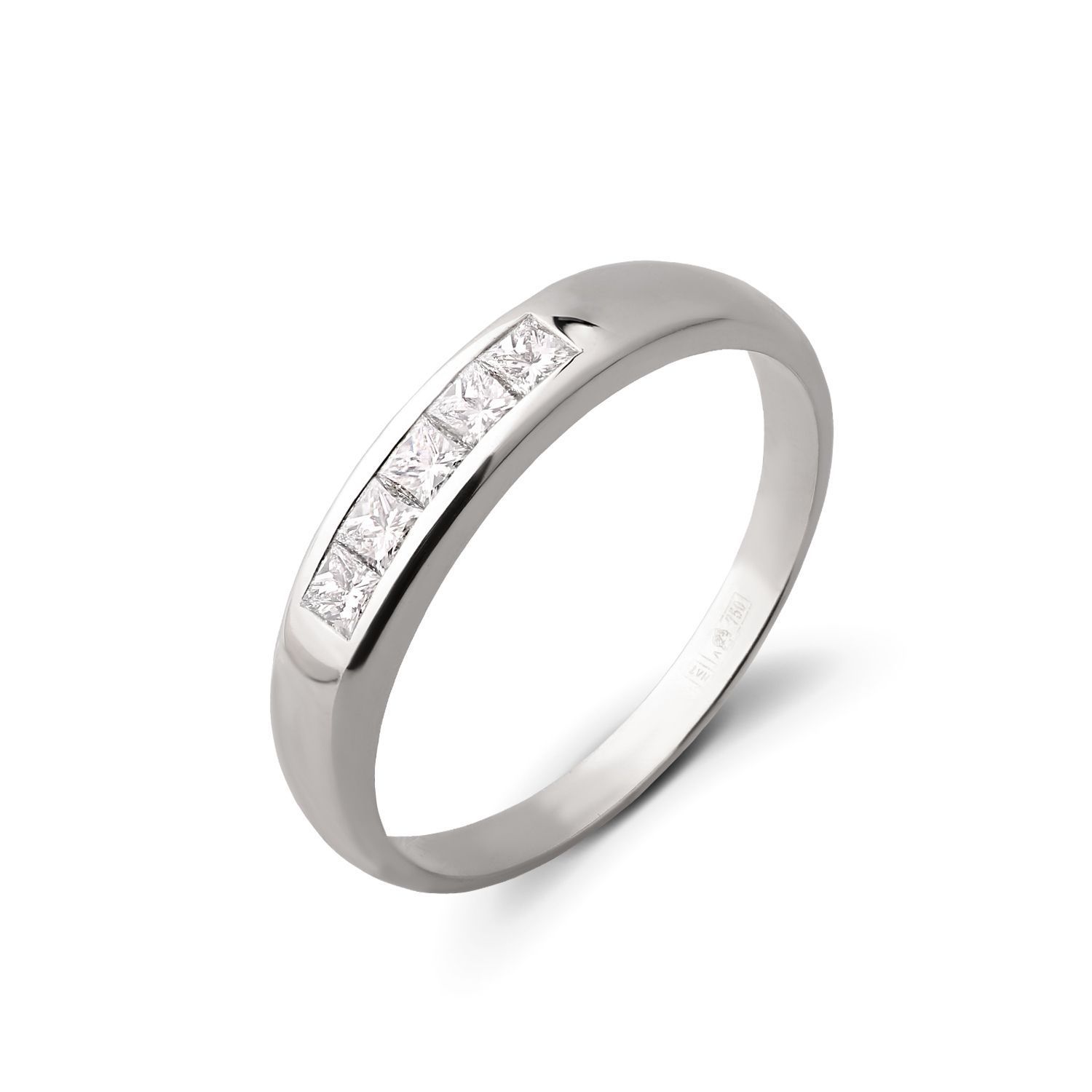 Кольцо из белого золота с бриллиантами