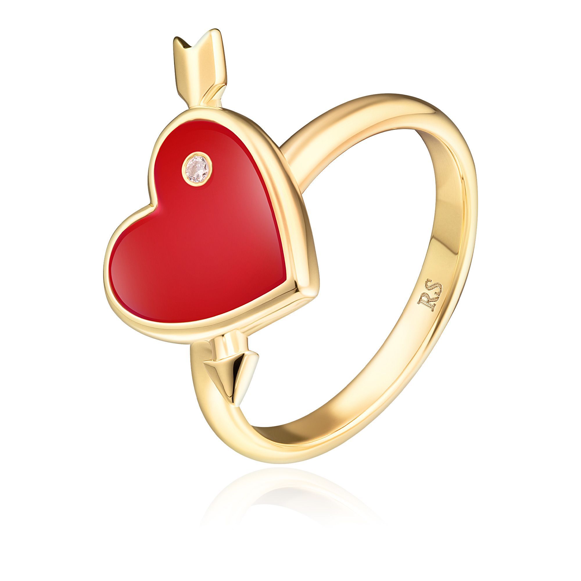 Кольцо из желтого золота с бриллиантом