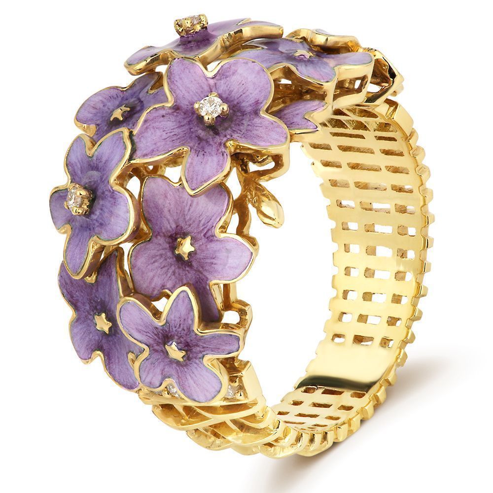 Кольцо из желтого золота с бриллиантами