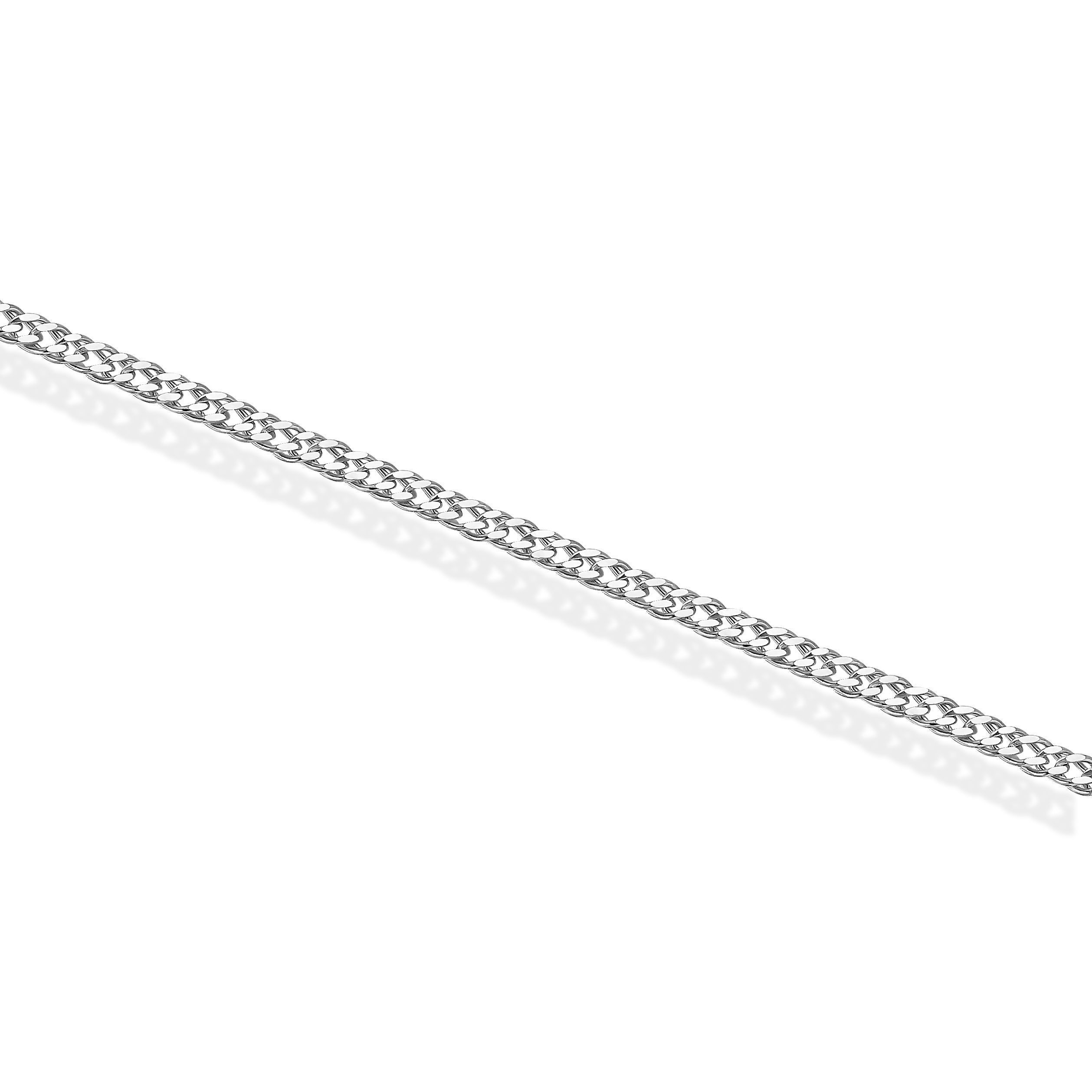 Цепь, плетение «Панцирное» из белого золота 