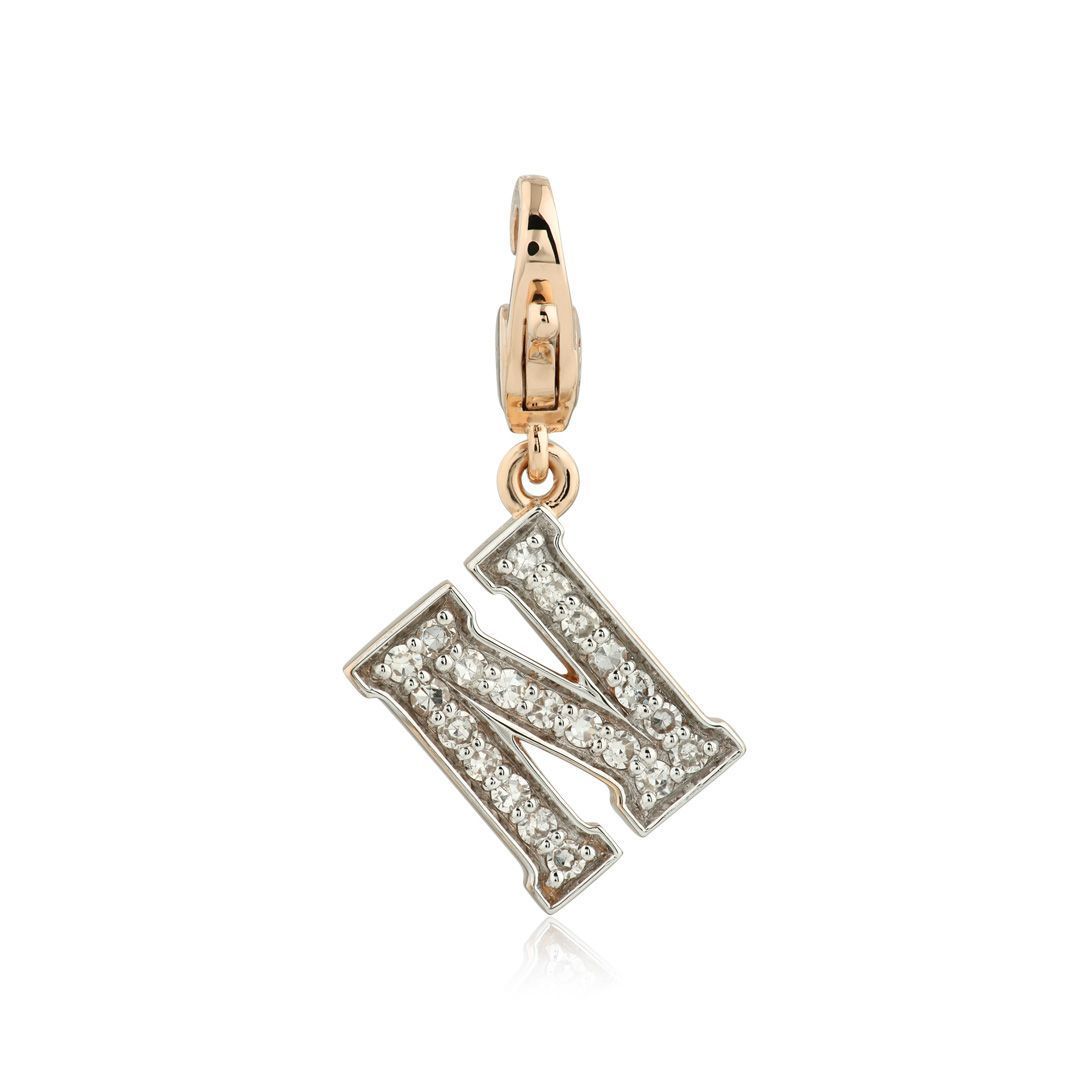 Подвеска из красного золота с бриллиантами