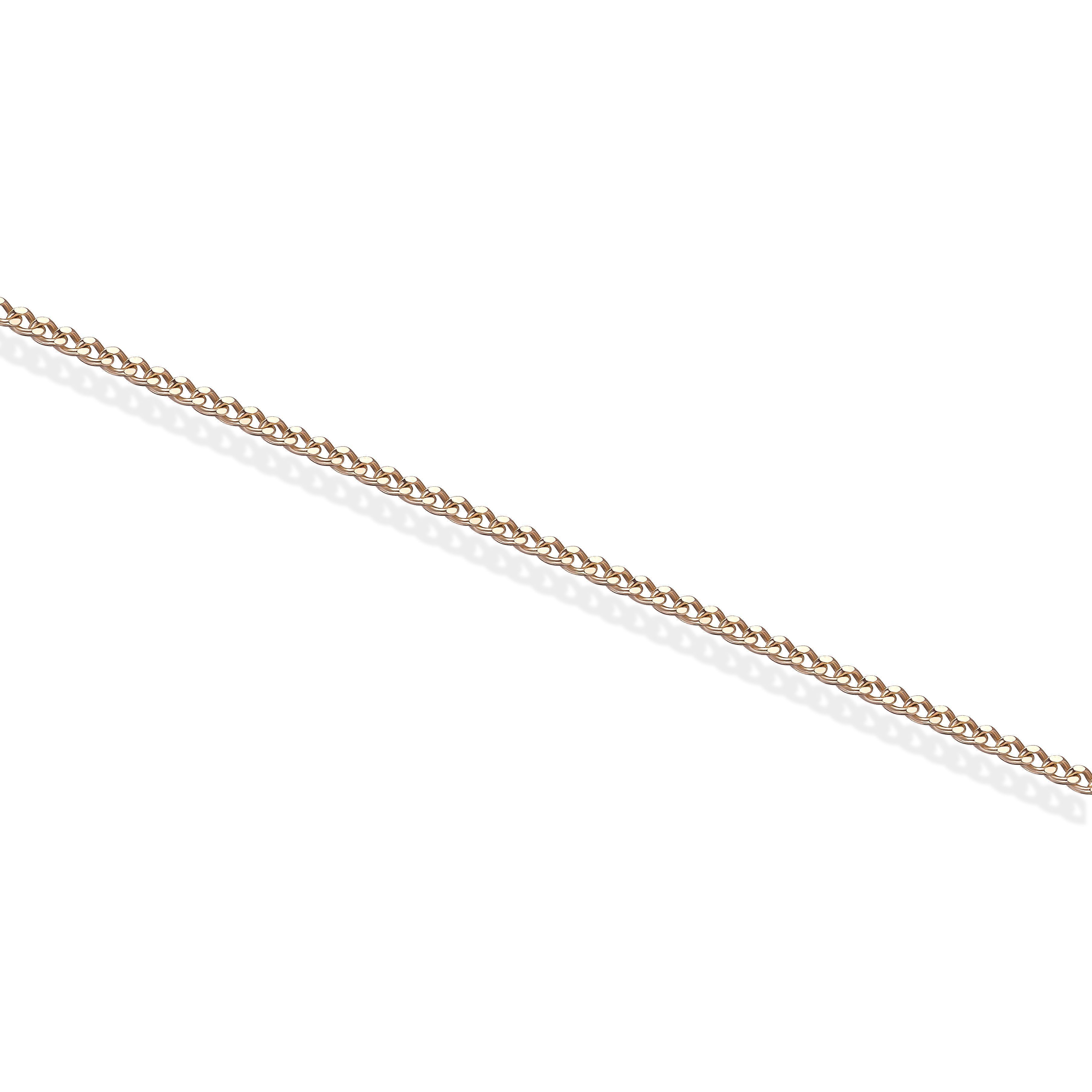Цепь, плетение «Панцирное» из красного золота 