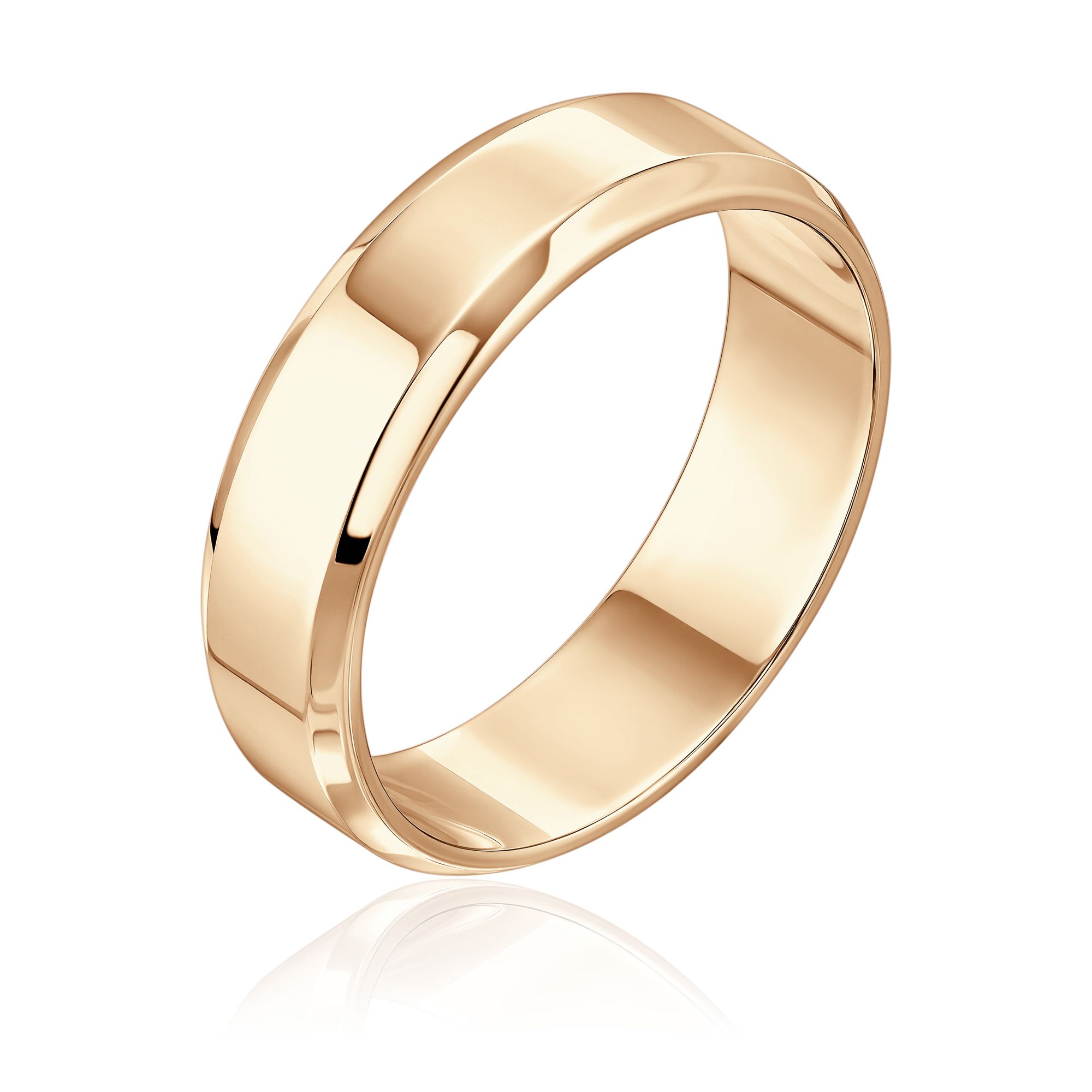 Обручальное кольцо из красного золота 