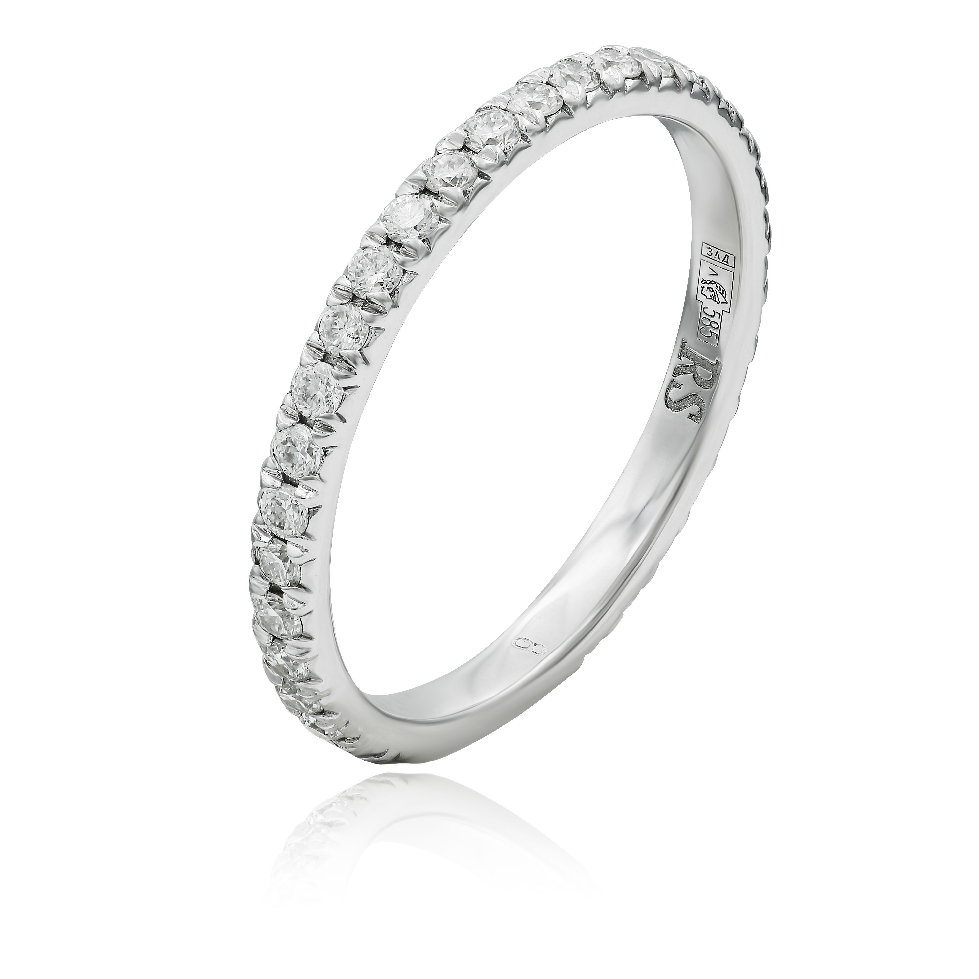 Кольцо из белого золота с бриллиантами