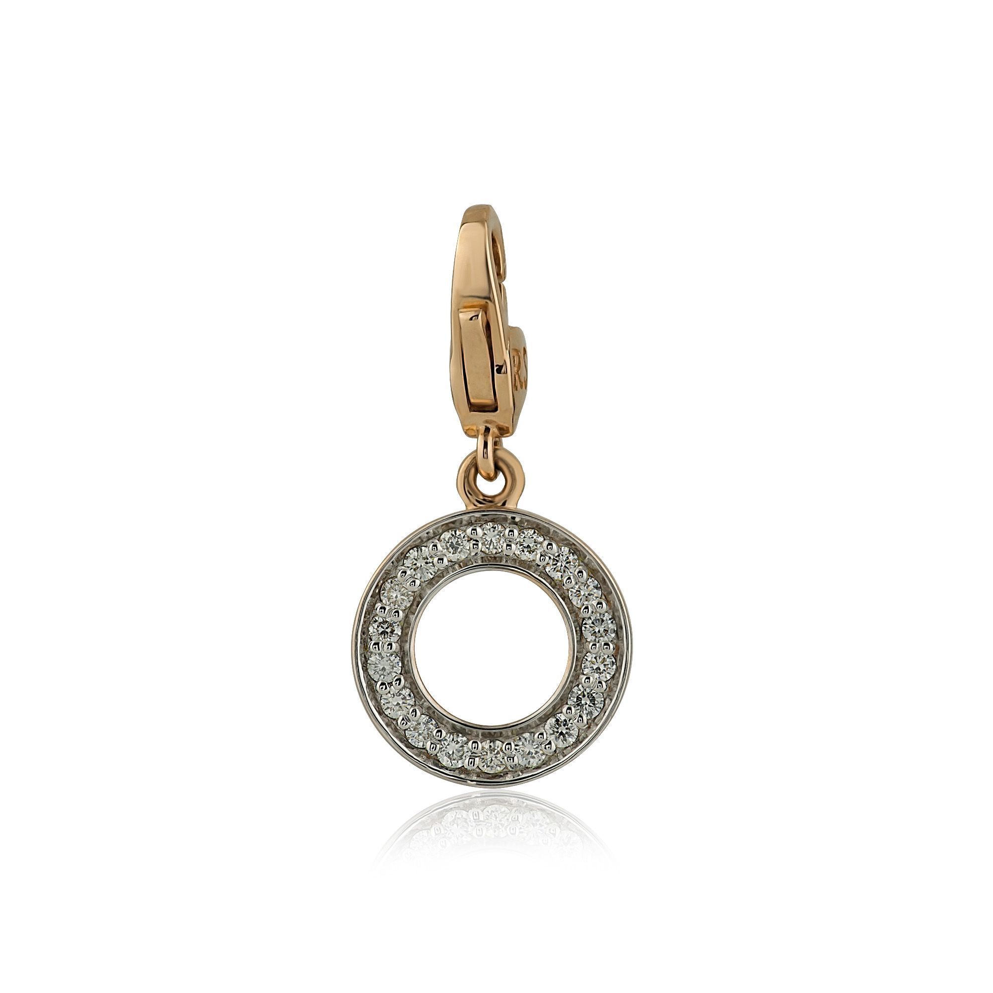 Подвеска из красного золота с бриллиантами