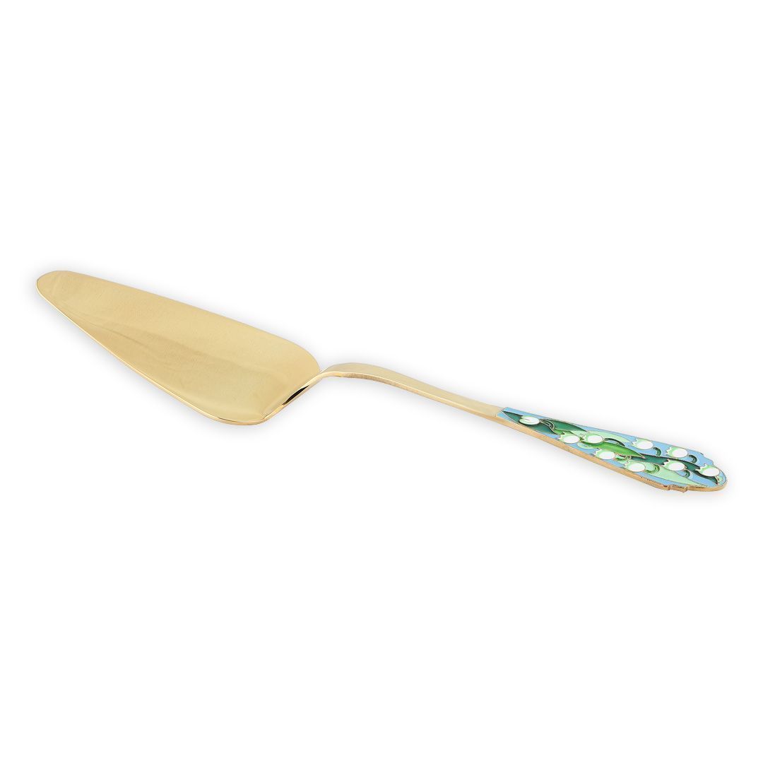 Лопатка кондитерская «Ландыши» из серебра