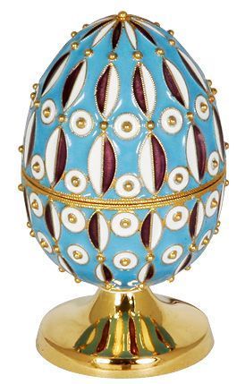 Яйцо-шкатулка из серебра 