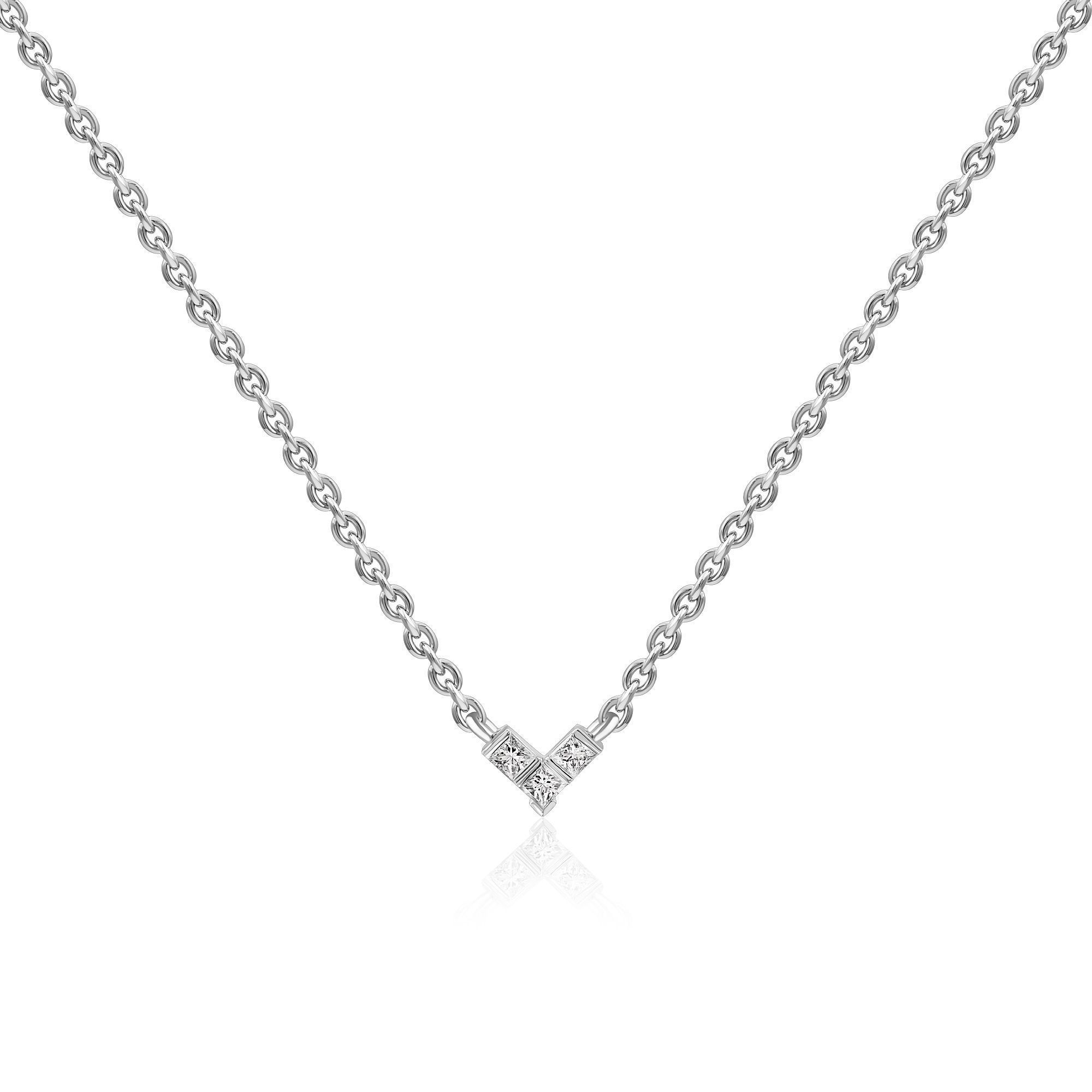 Колье из белого золота с бриллиантами