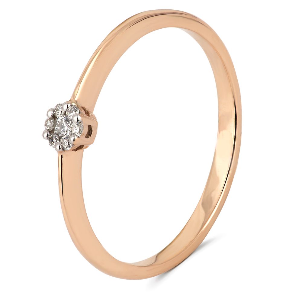 Кольцо из красного золота с бриллиантами