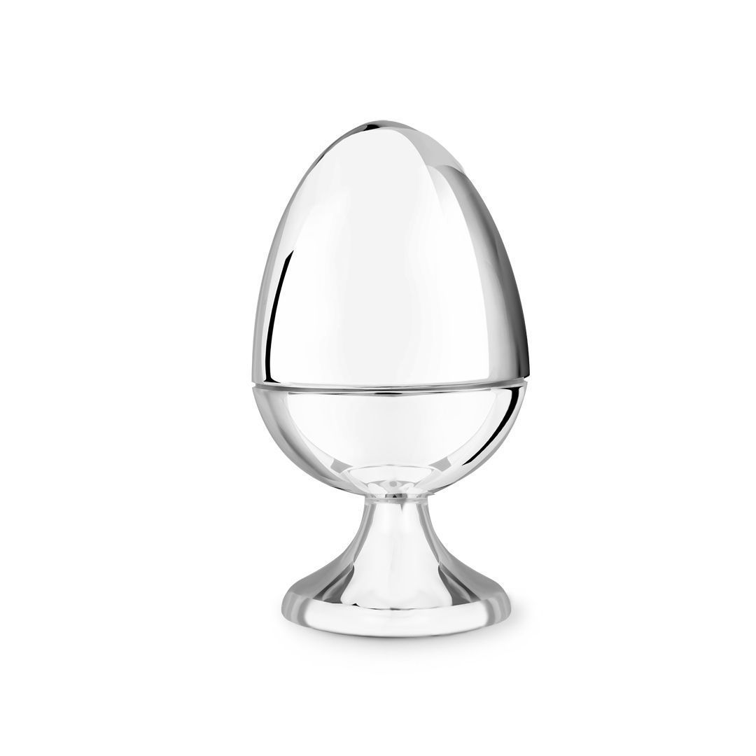 Яйцо-шкатулка из серебра