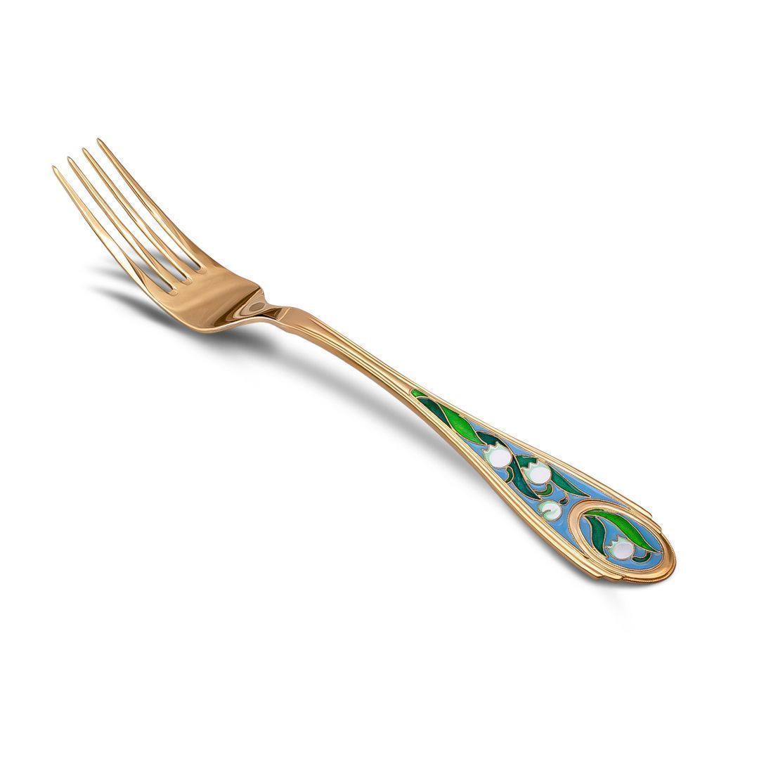 Вилка «Ландыши» столовая из серебра