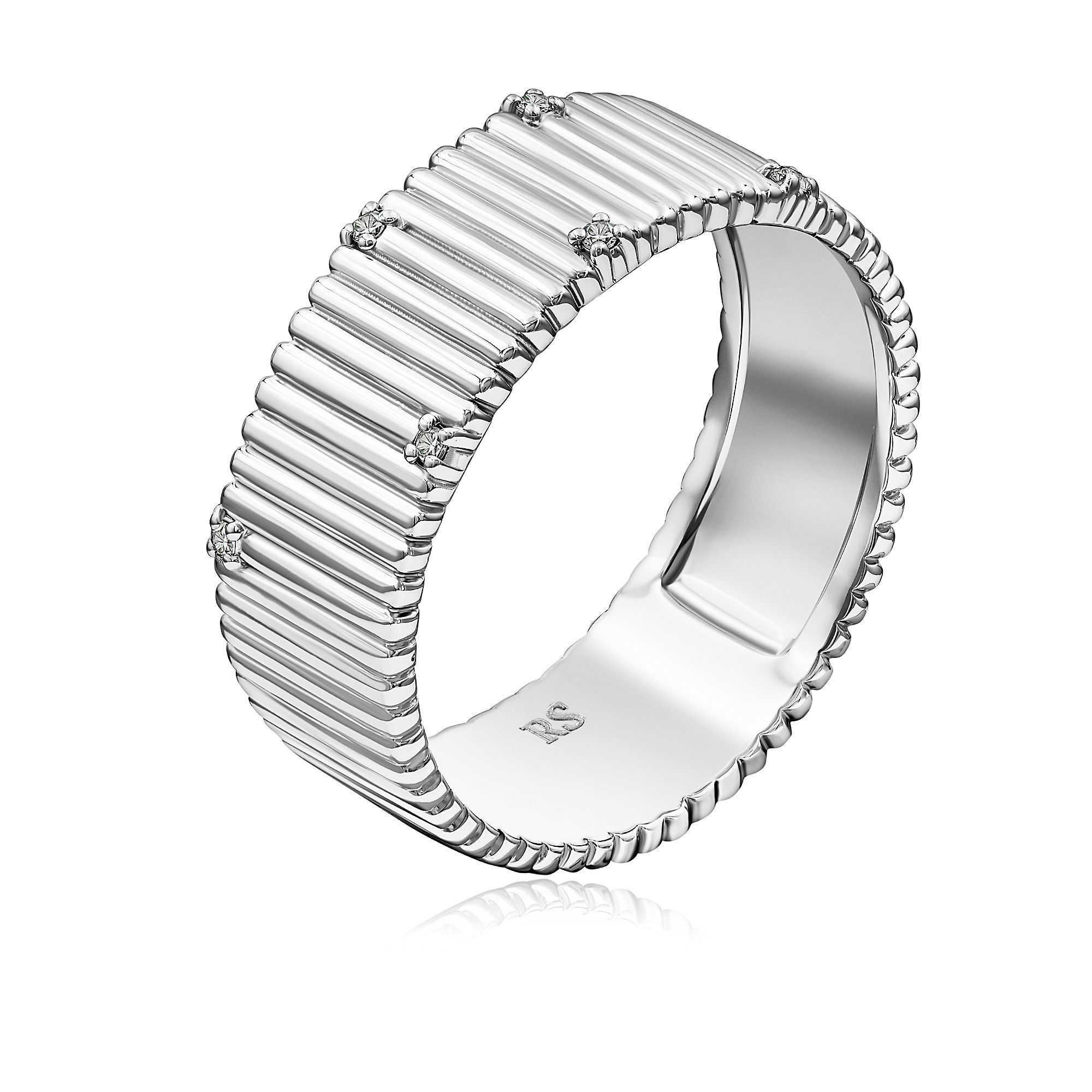 Кольцо из белого золота с бриллиантами