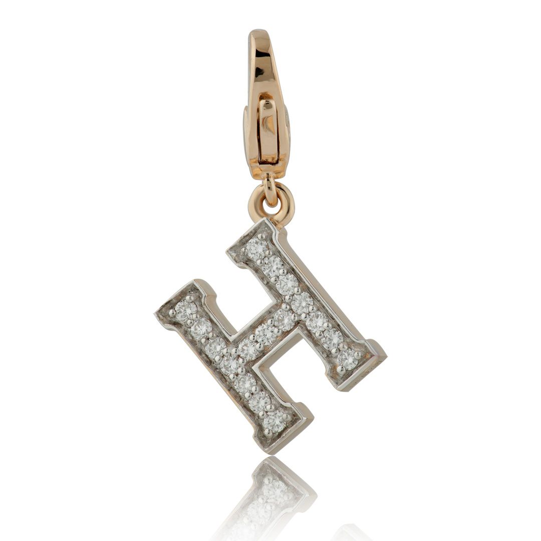 Подвеска из красного золота с бриллиантами