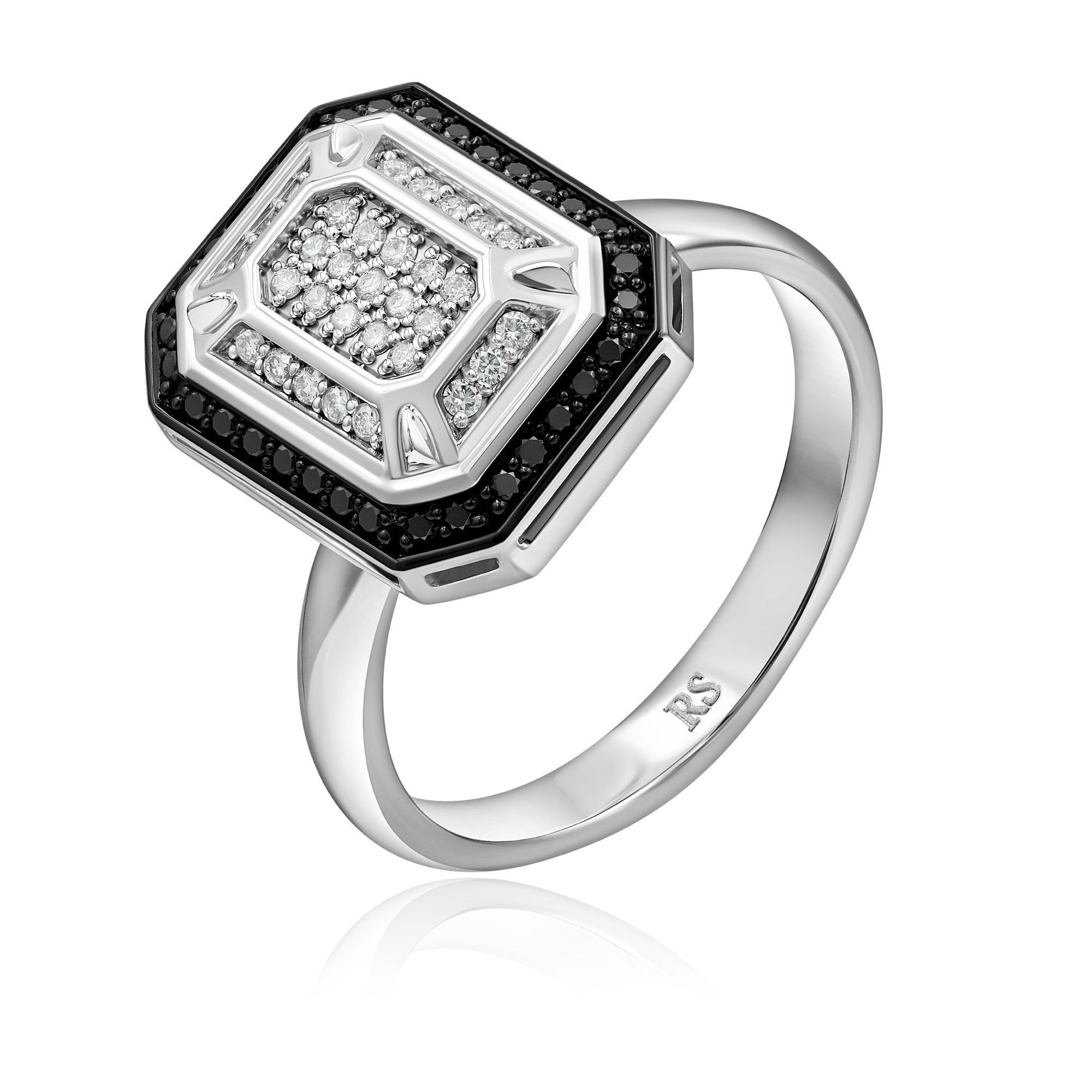 Кольцо из белого золота с бриллиантами