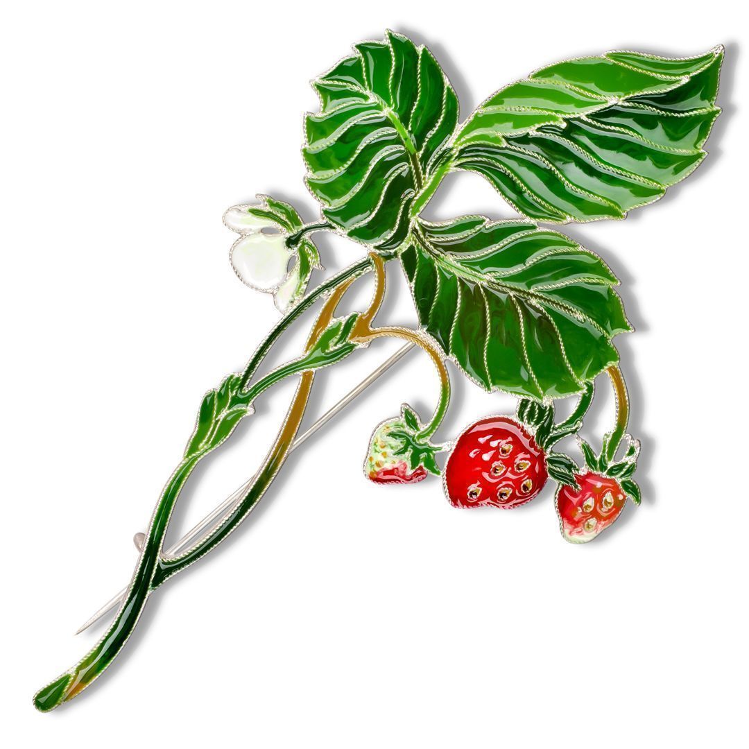 Брошь «Земляника»