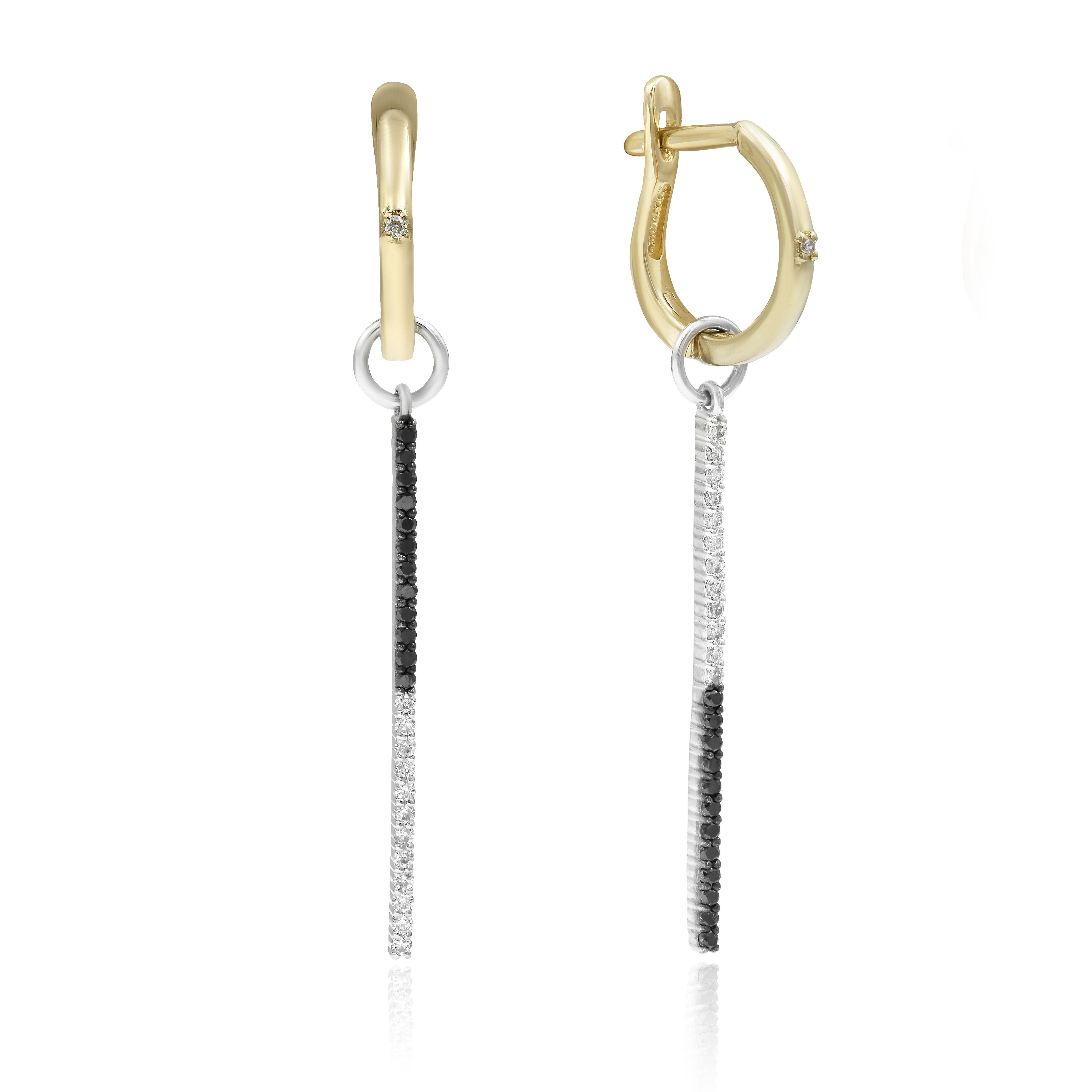 Серьги из желтого золота с бриллиантами