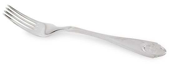 Вилка столовая из серебра 