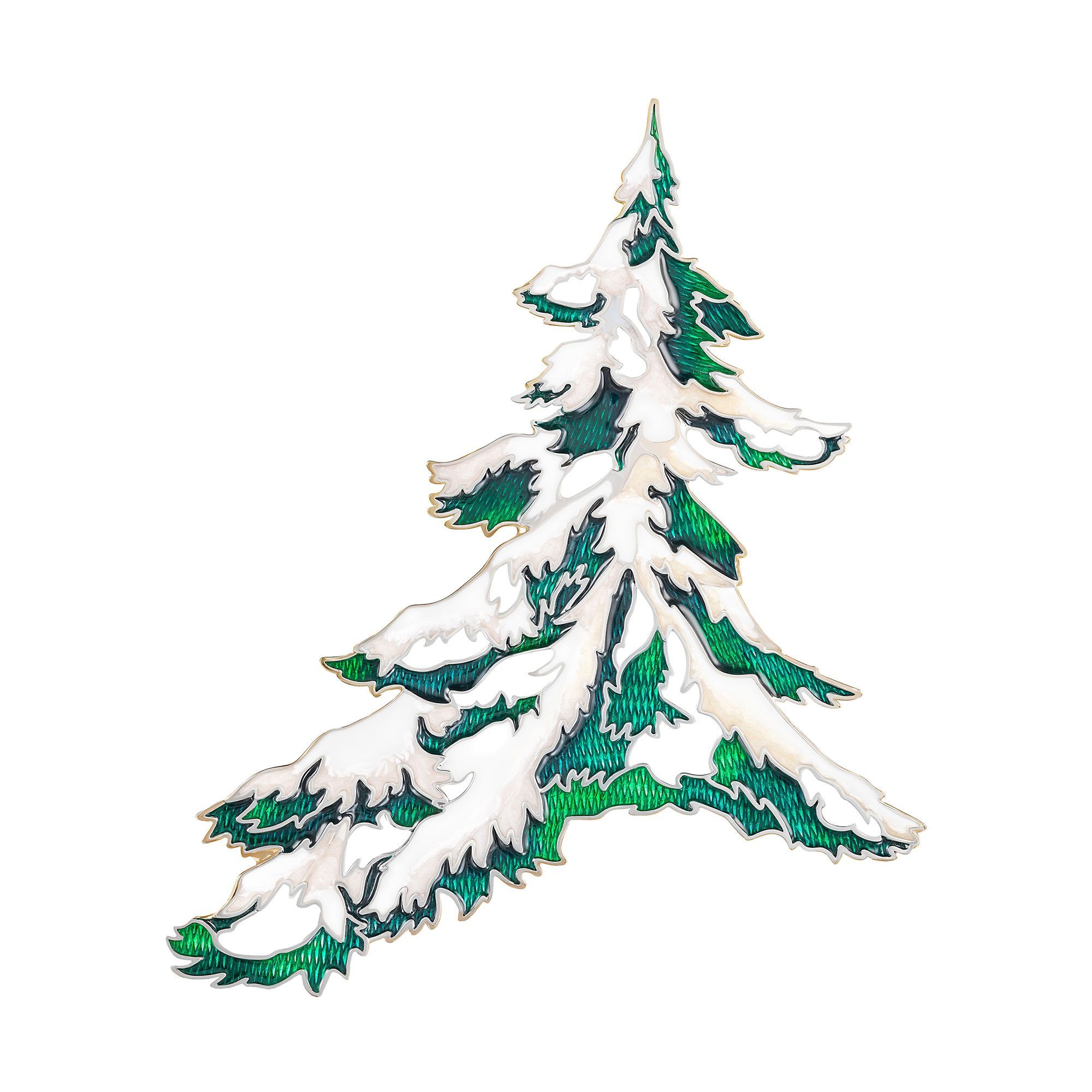 Брошь «Елка» из серебра