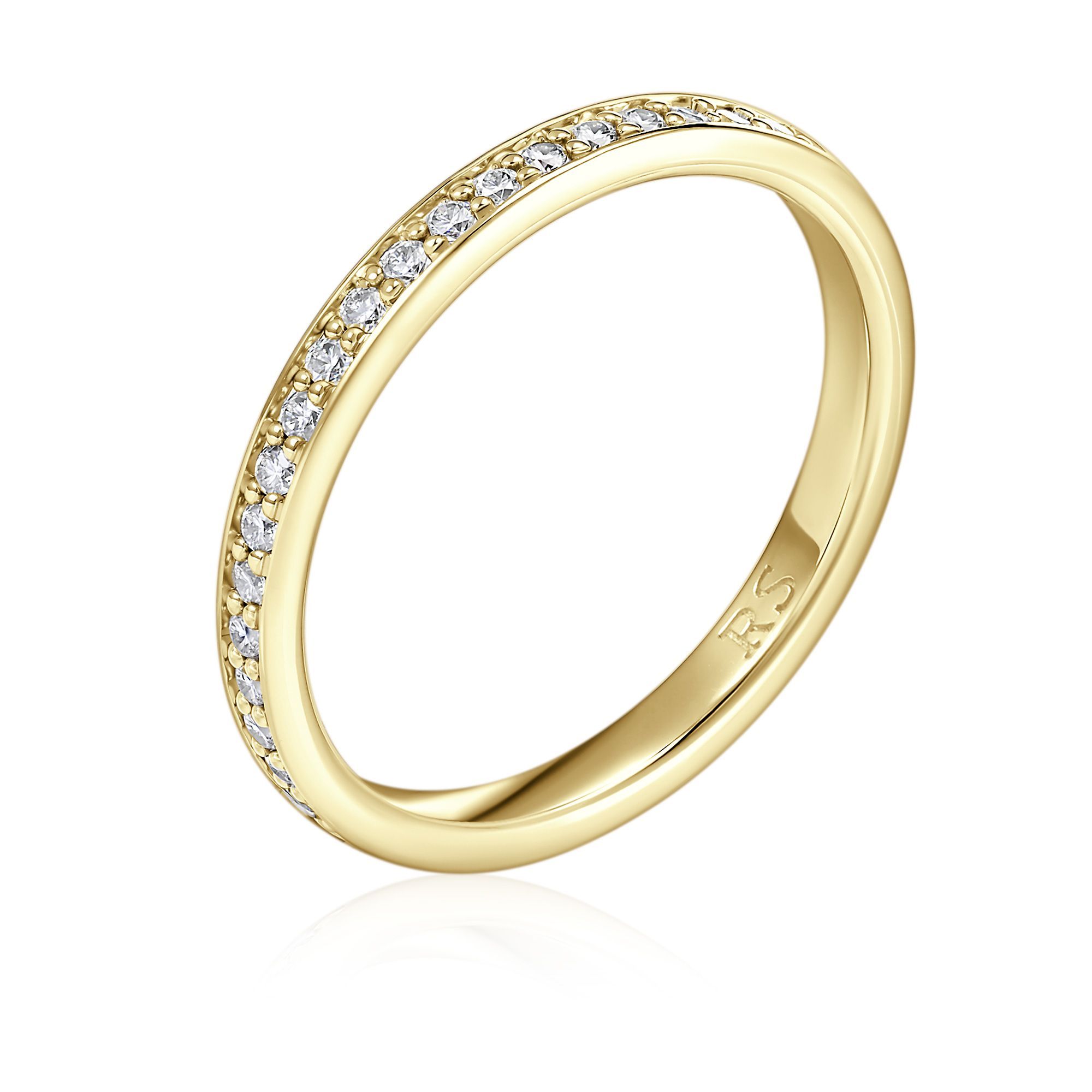 Кольцо из желтого золота с бриллиантами