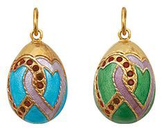 Подвеска яйцо из серебра с ювелирным стеклом