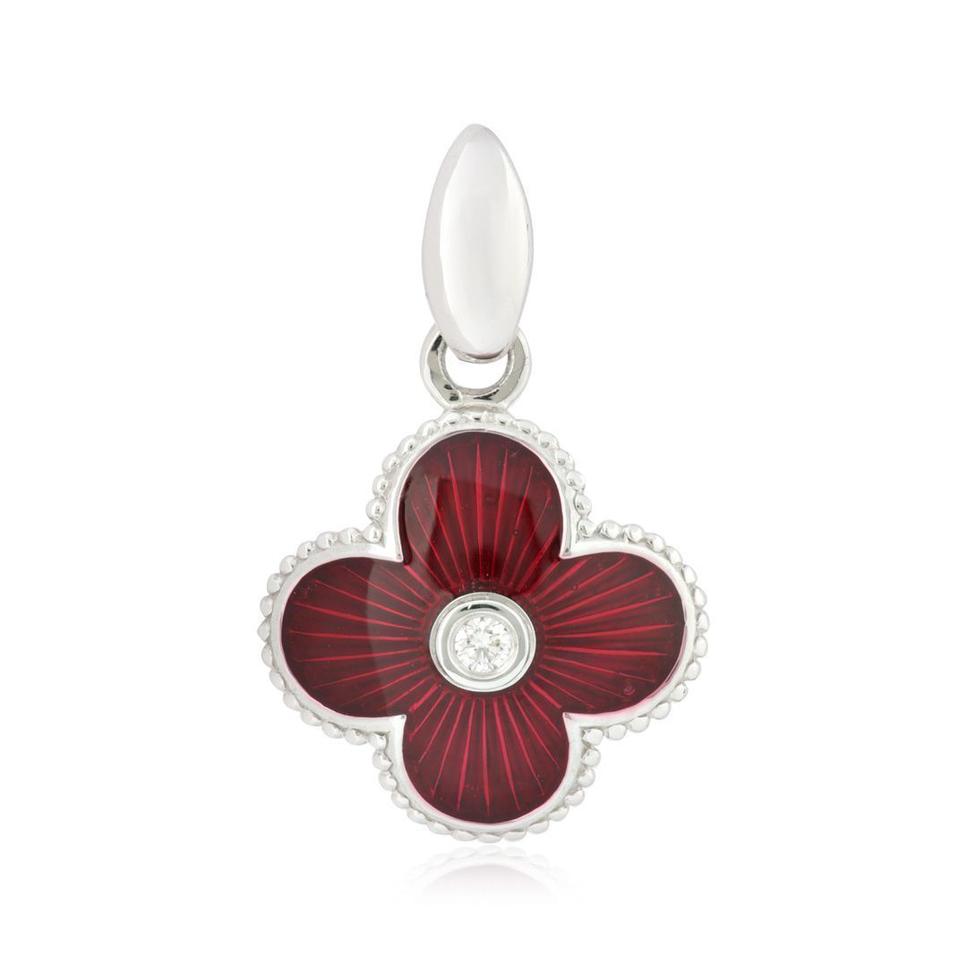 Подвеска из белого золота с бриллиантом